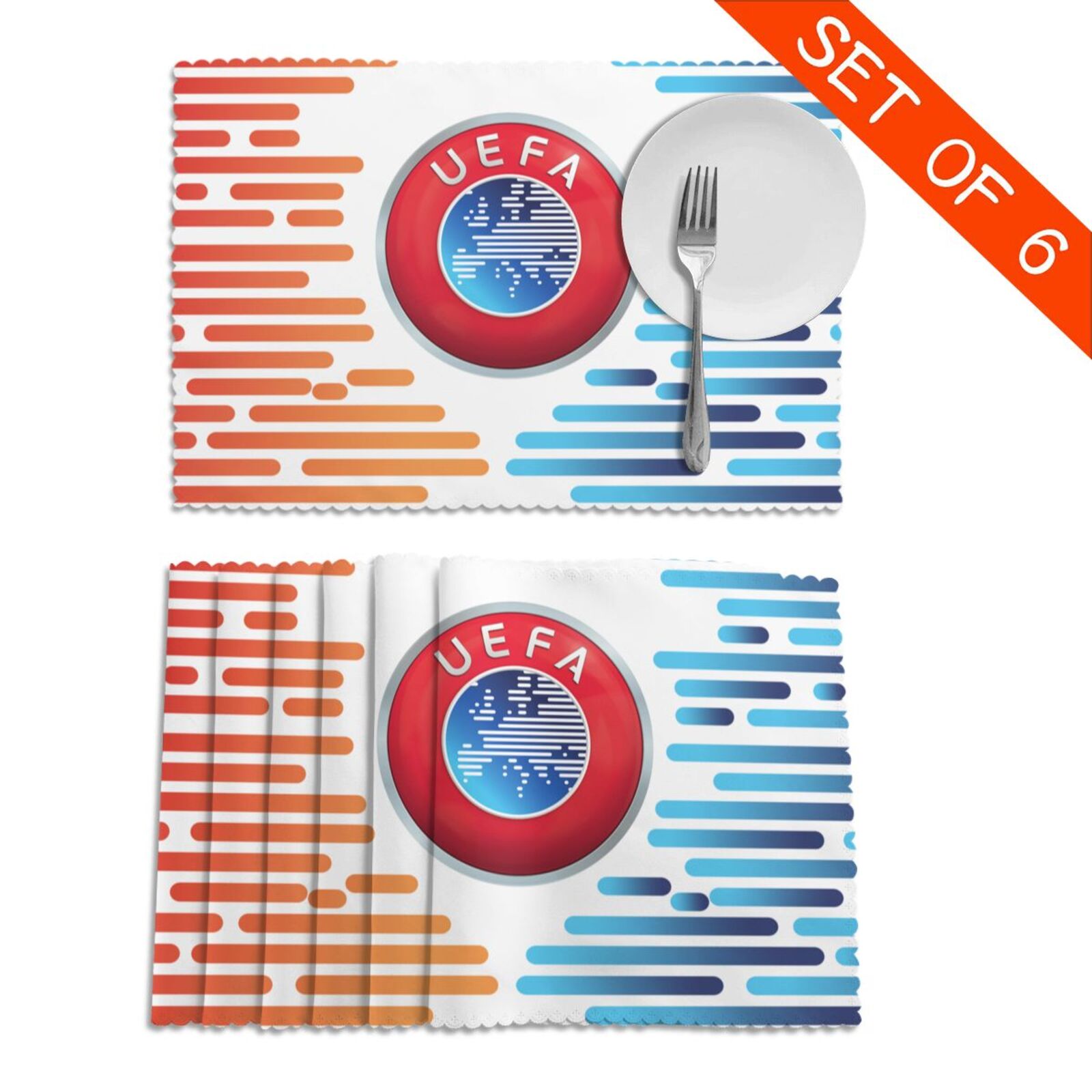 UEFA Placemat Set Of 6 PFD2044 - Soccerfana