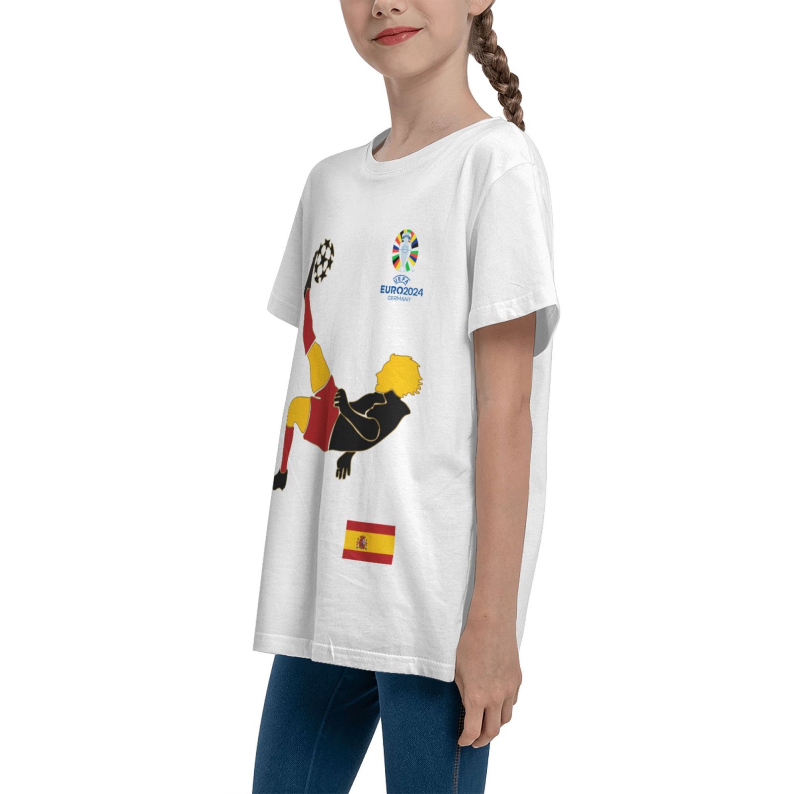 Kid's Spain EURO 2024 Teenage T-shirt TET1726 - Soccerfana
