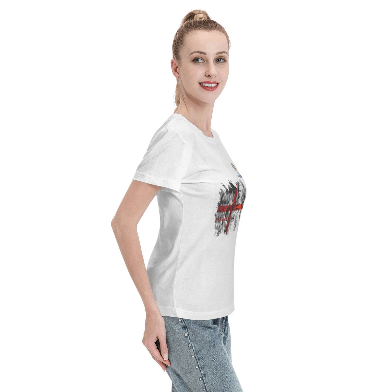 Woman's England EURO 2024 Basic Short Sleeve T-Shirt WBT1712 - Soccerfana