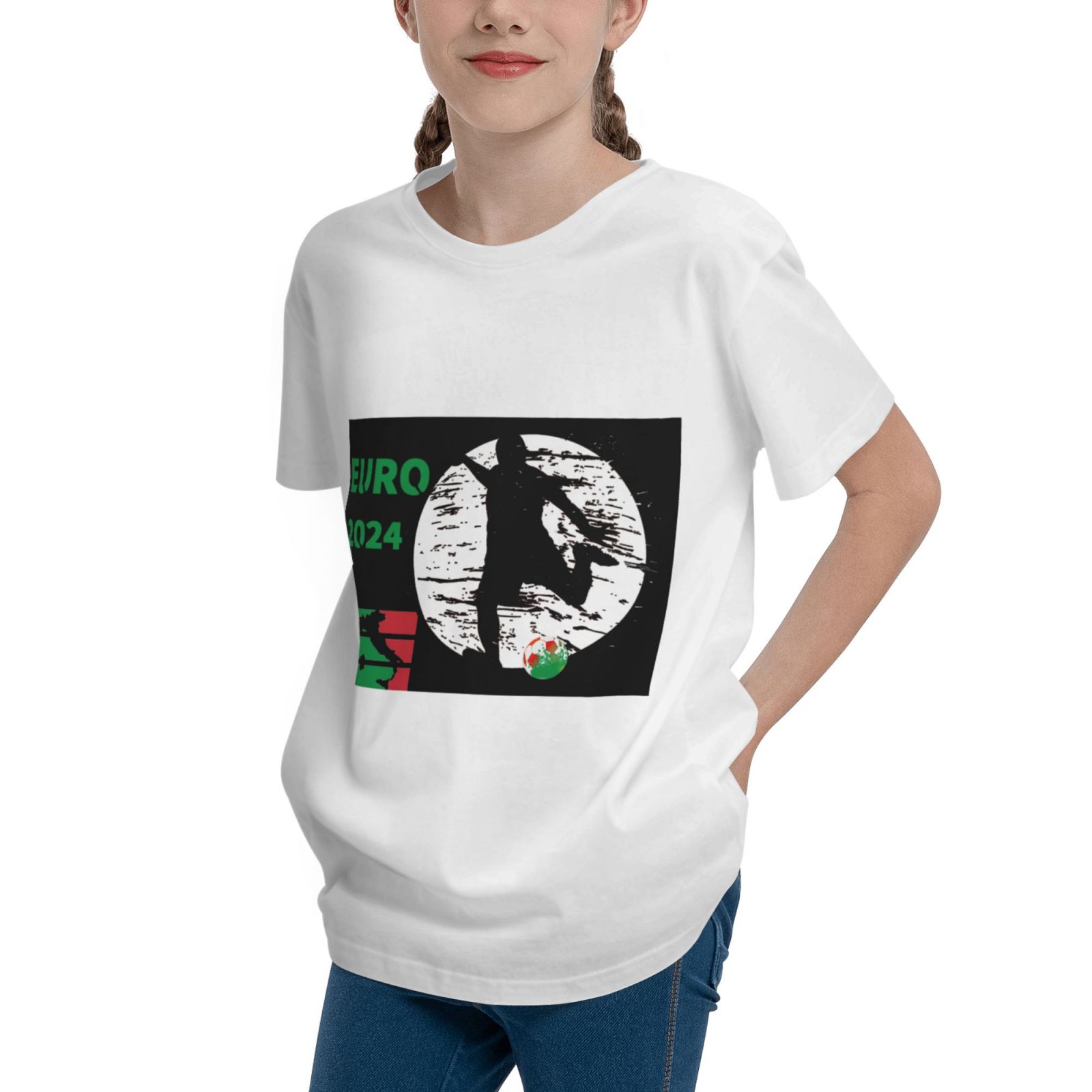 Kid's Italy EURO 2024 Teenage T-shirt TET1757 - Soccerfana