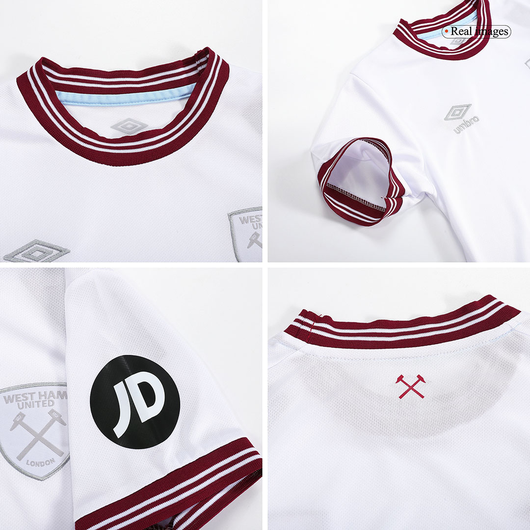Kid's West Ham Away Jersey+Shorts 23/24 - Soccerfana