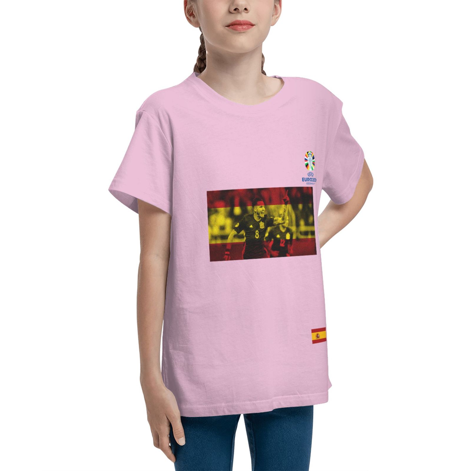 Kid's Spain EURO 2024 Teenage T-shirt TET1738 - Soccerfana
