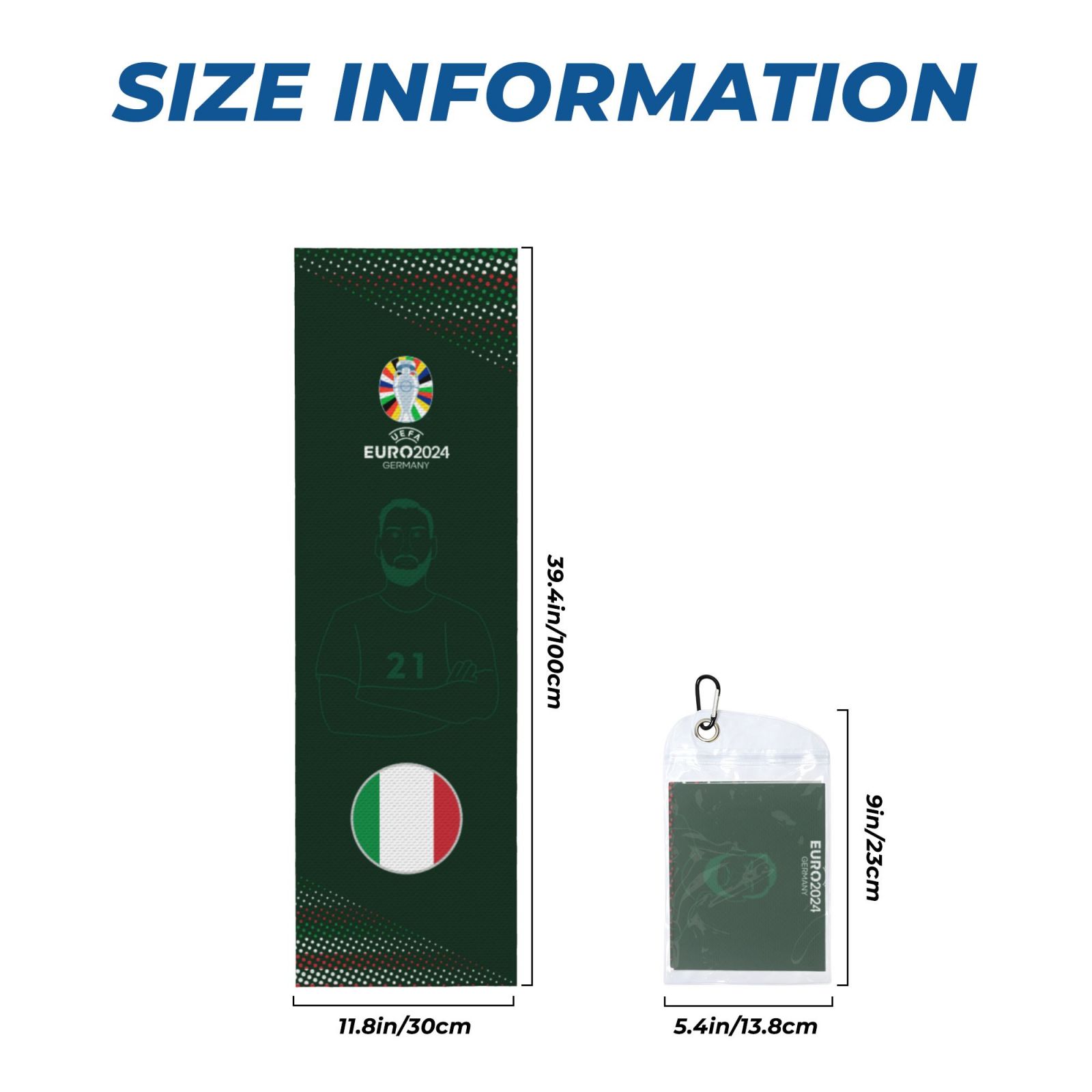 Italy EURO 2024 Cold Exercise Towel CET1746 - Soccerfana