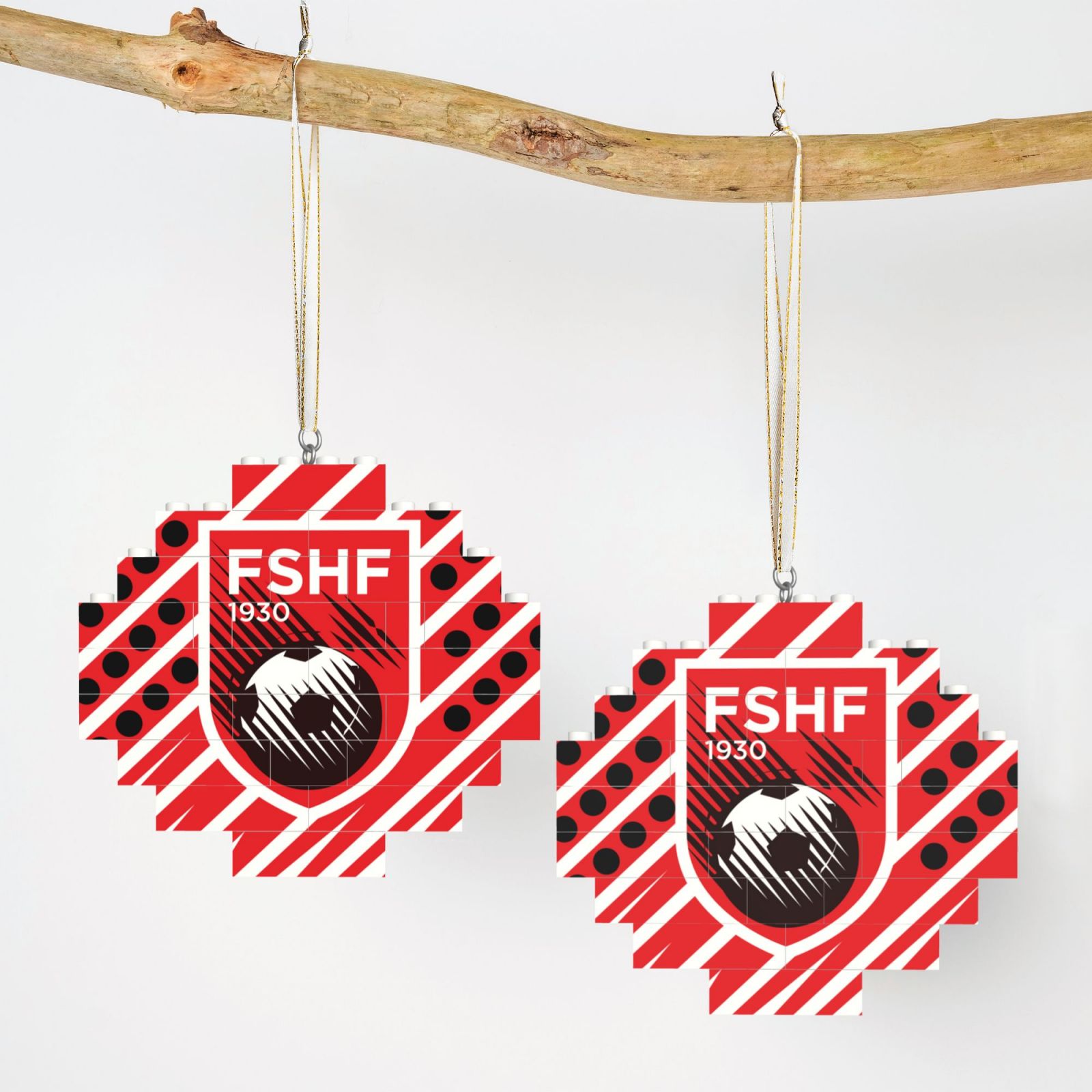 Albania Building Block Puzzle Ornament BBP2198 - Soccerfana