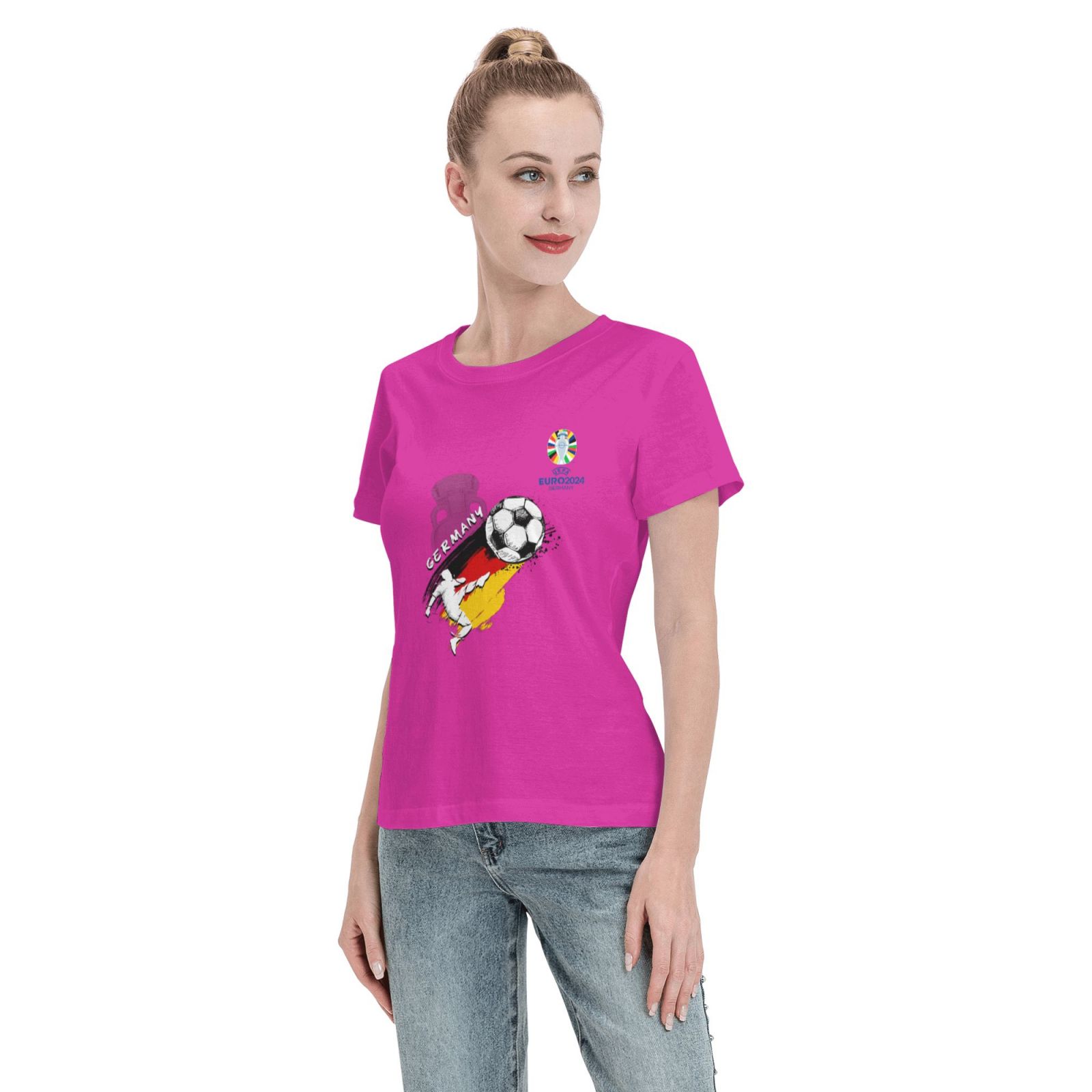 Women's Germany EURO 2024 Basic Short Sleeve T-Shirt WBT1680 - Soccerfana