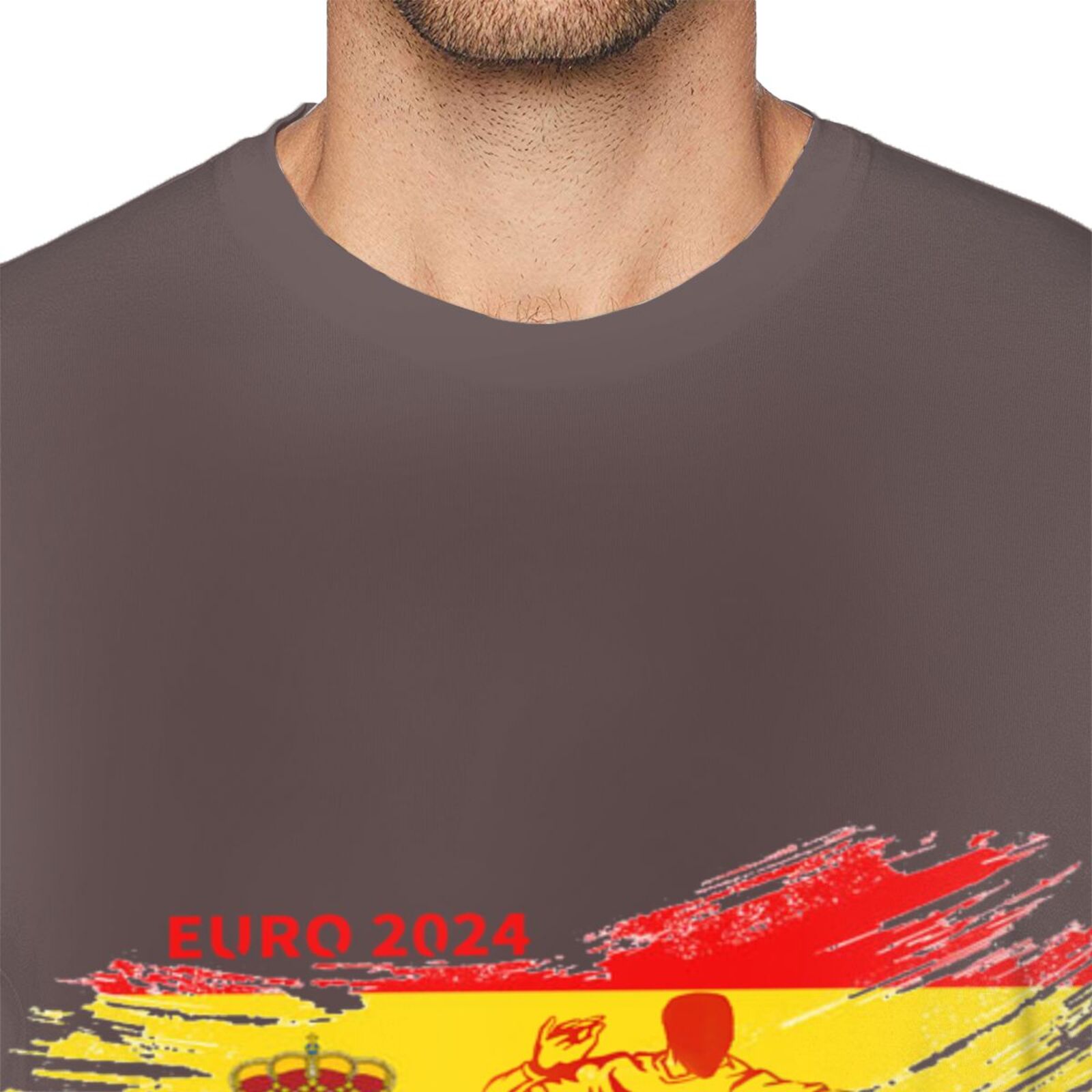Men's Spain EURO 2024 Basic Short Sleeve T-Shirt BST1752 - Soccerfana