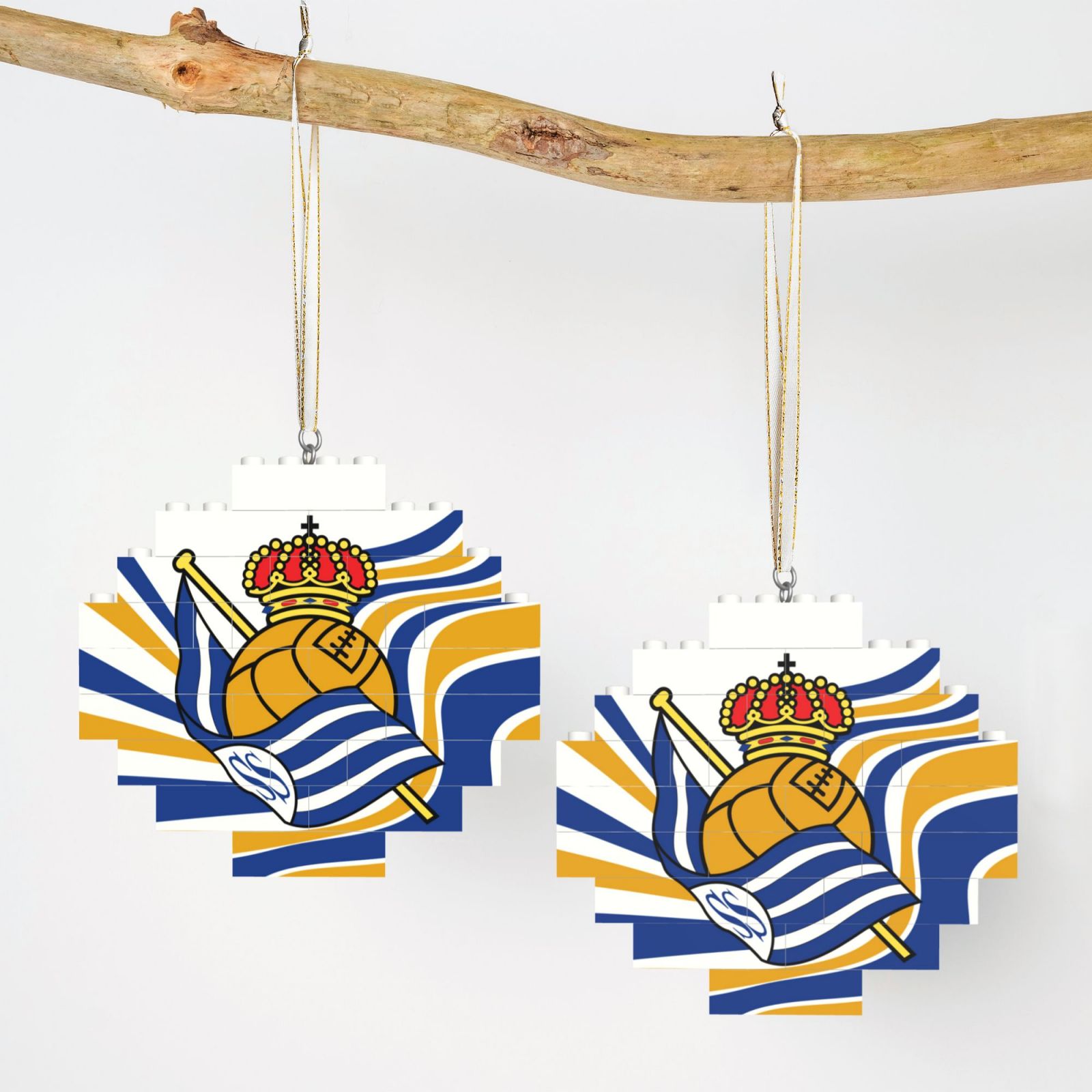 Real Sociedad Building Block Puzzle Ornament BBP2193 - Soccerfana