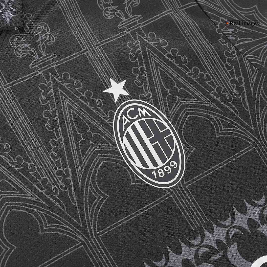 AC Milan x Pleasures Fourth Jersey Dark Version 23/24 - Soccerfana