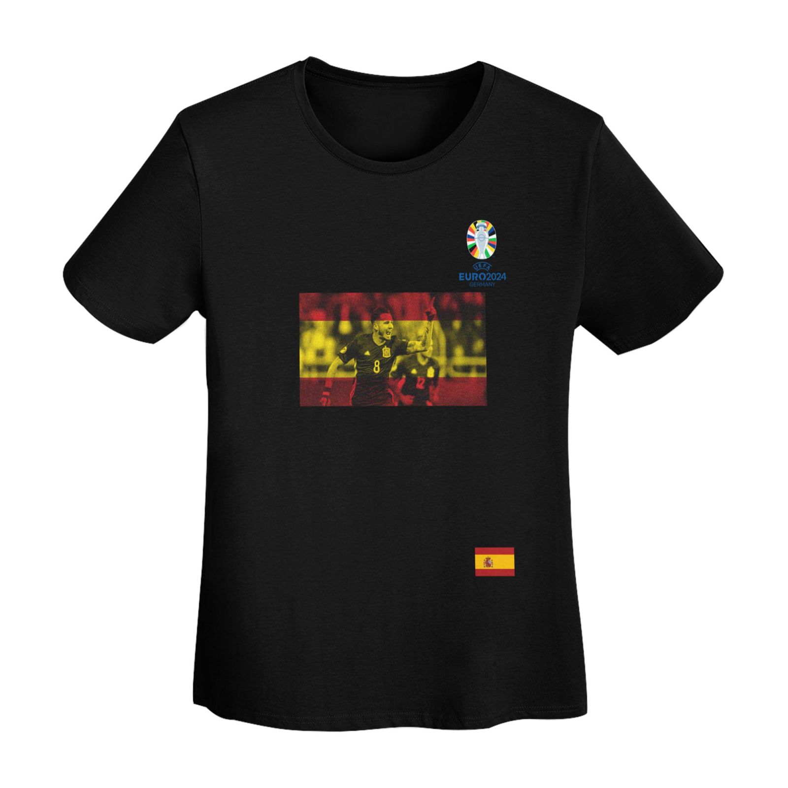 Women's Spain EURO 2024 Basic Short Sleeve T-Shirt WBT1740 - Soccerfana