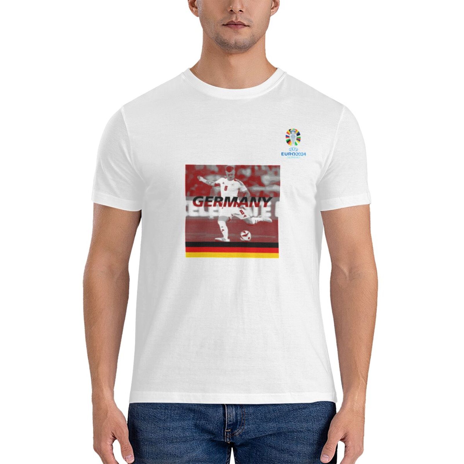 Men's Germany EURO 2024 Basic Short Sleeve T-Shirt BST1704 - Soccerfana