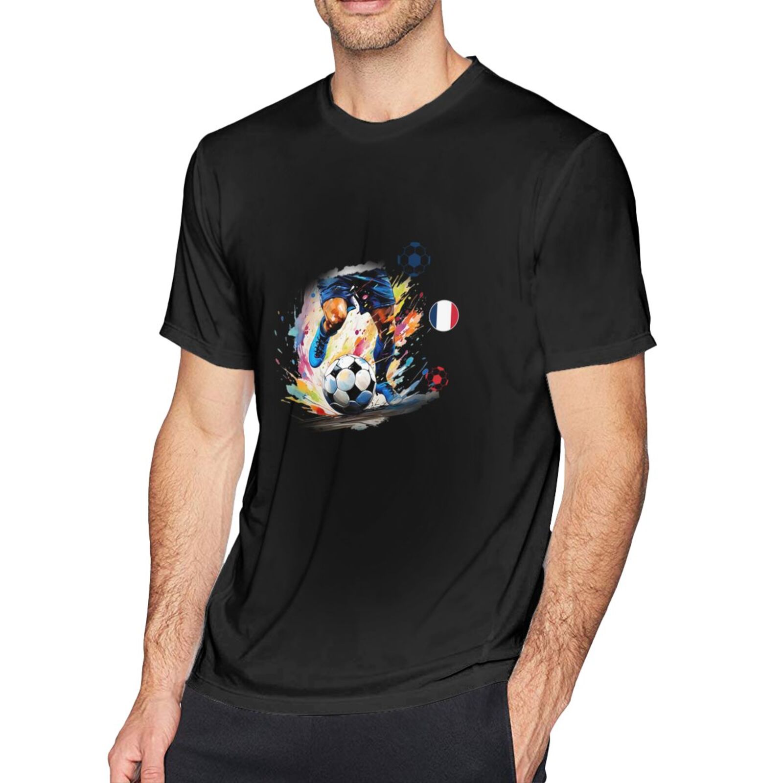 Men's France EURO 2024 Basic Short Sleeve T-Shirt BST1749 - Soccerfana