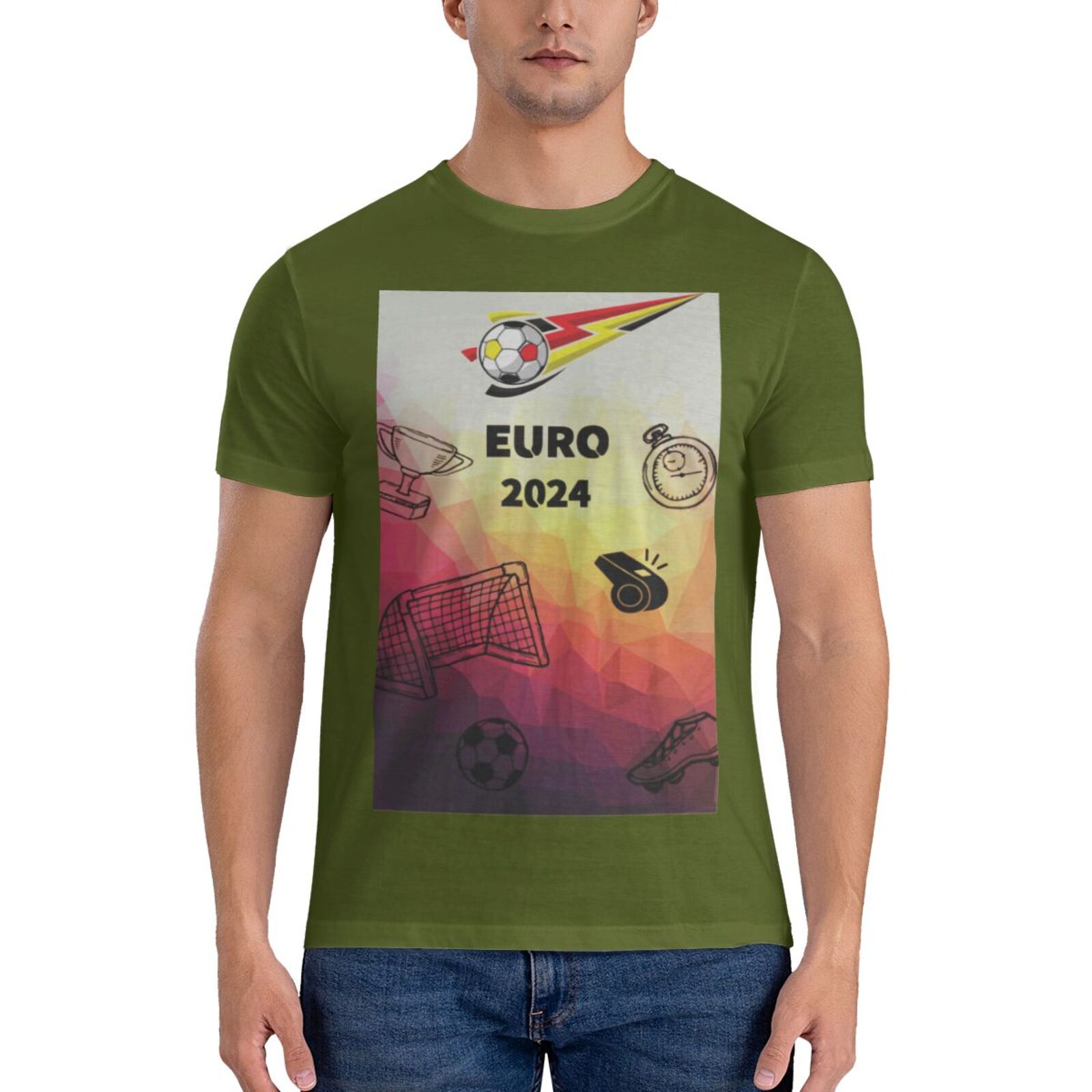 Men's Germany EURO 2024 Basic Short Sleeve T-Shirt BST1771 - Soccerfana