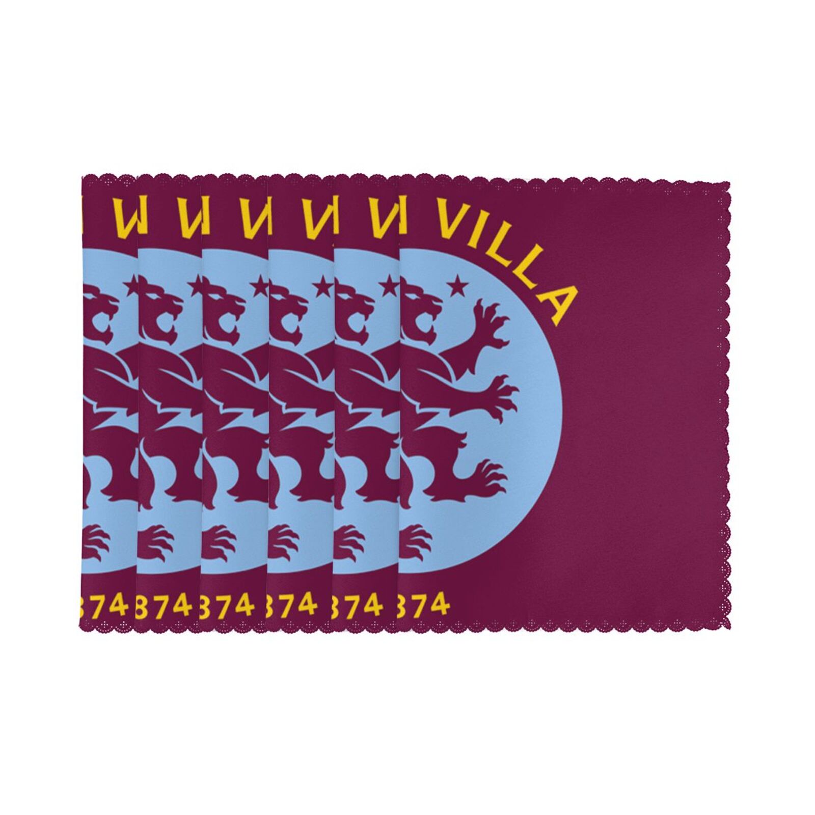 Aston Villa Placemat Set Of 6 PFD2047 - Soccerfana
