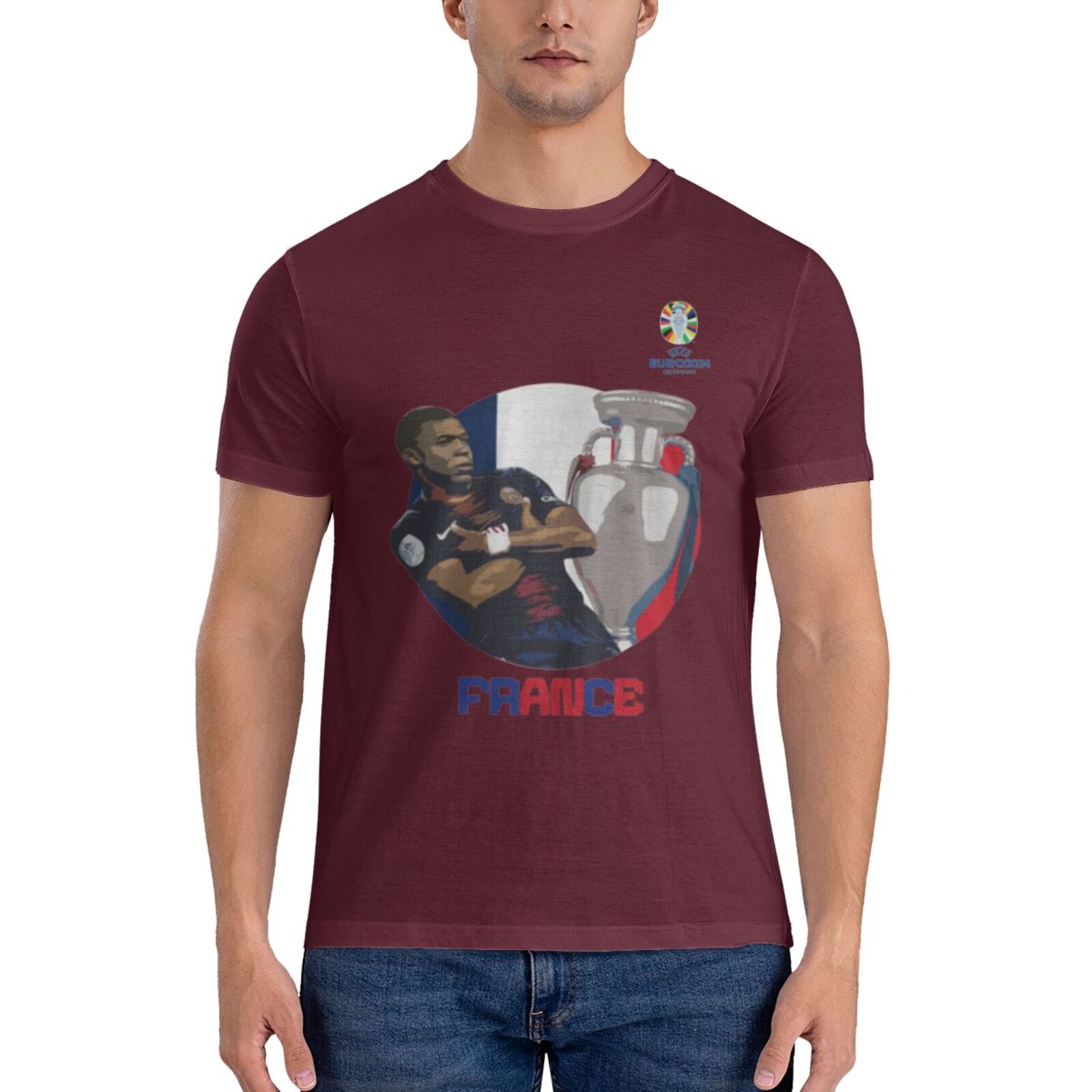 Men's France EURO 2024 Basic Short Sleeve T-Shirt BST1729 - Soccerfana