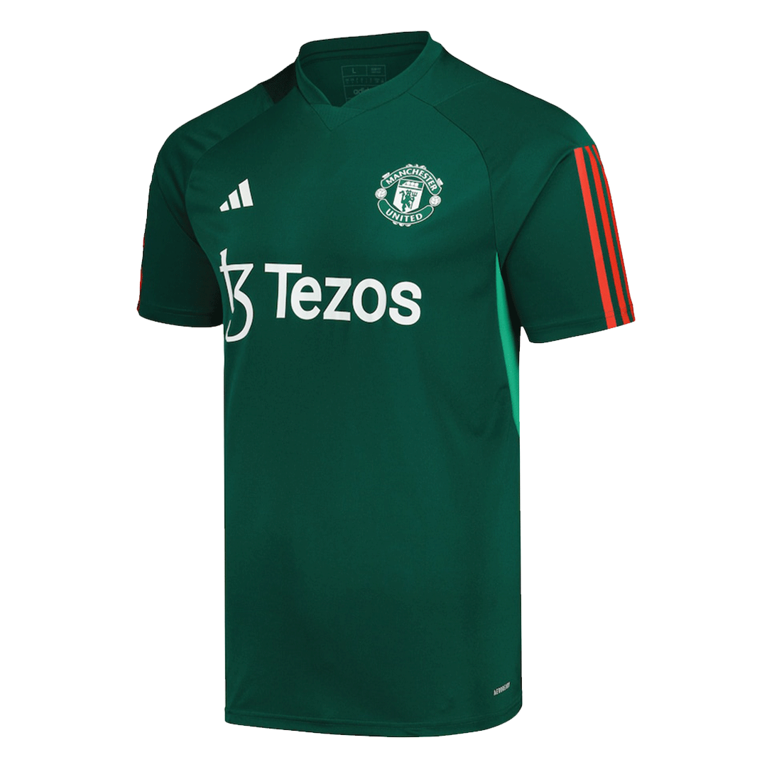 Manchester United Pre-Match Jersey Green 23/24 - Soccerfana