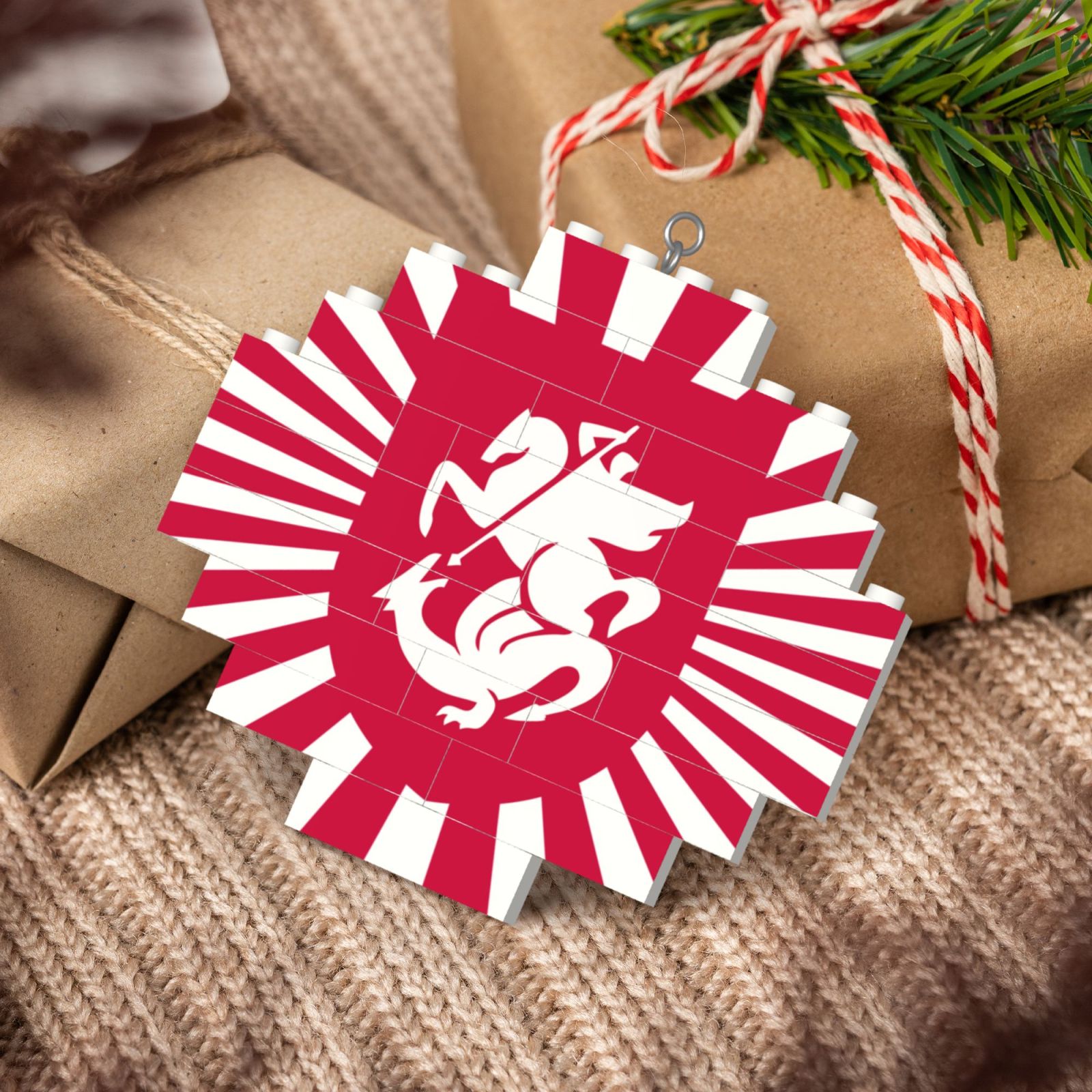 Georgia Building Block Puzzle Ornament BBP2107 - Soccerfana