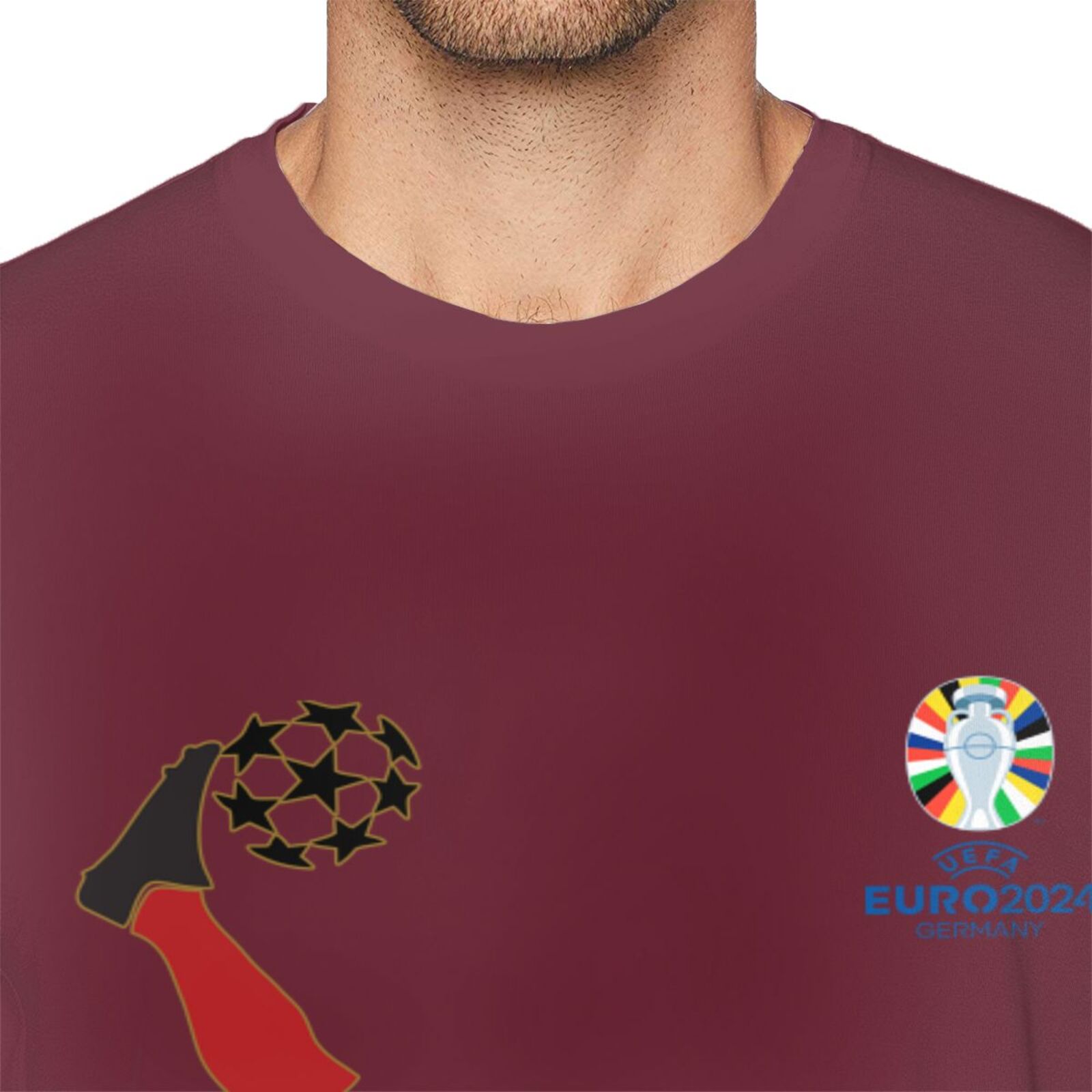 Men's Spain EURO 2024 Basic Short Sleeve T-Shirt BST1724 - Soccerfana