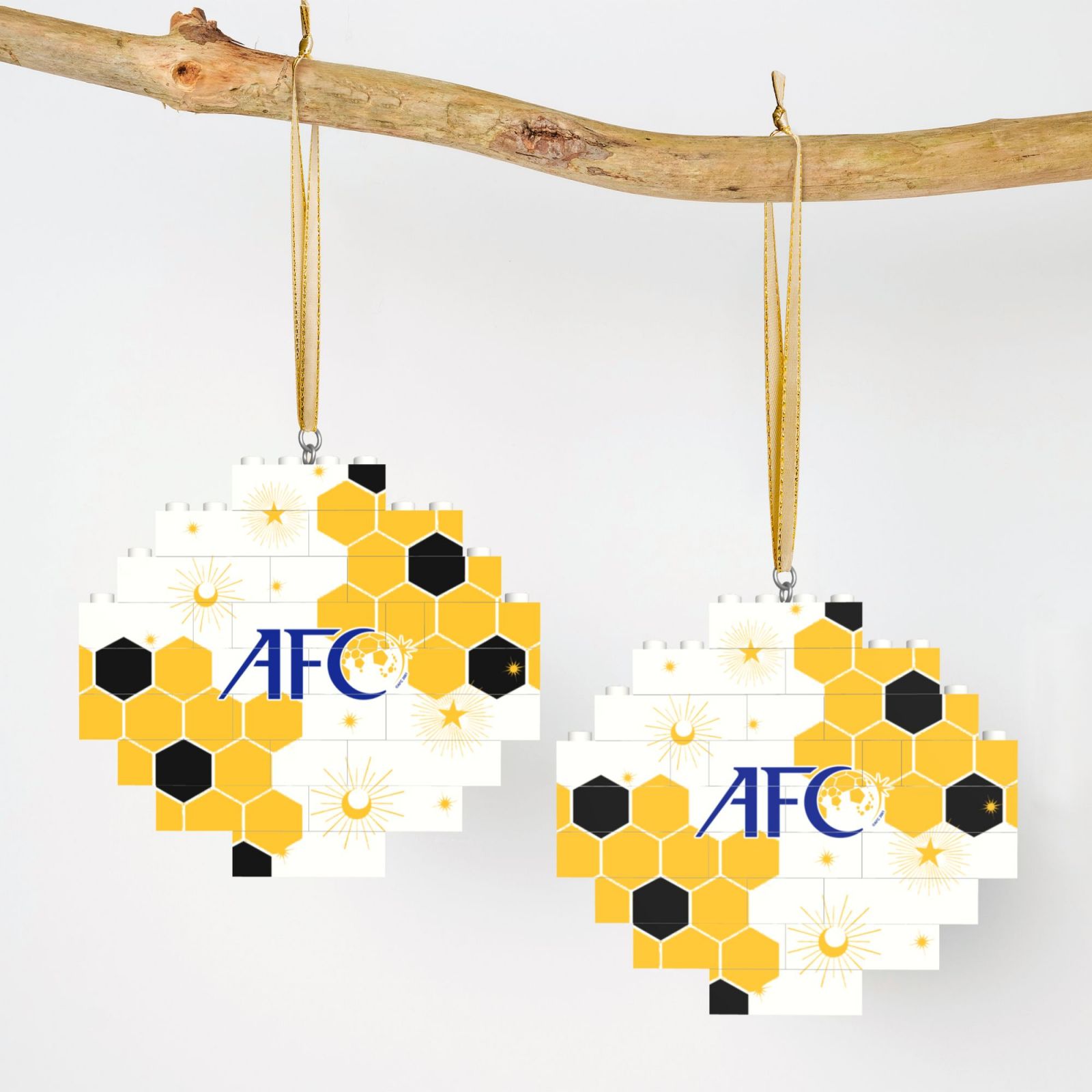 Asian Football Confederation Building Block Puzzle Ornament BBP2015 - Soccerfana