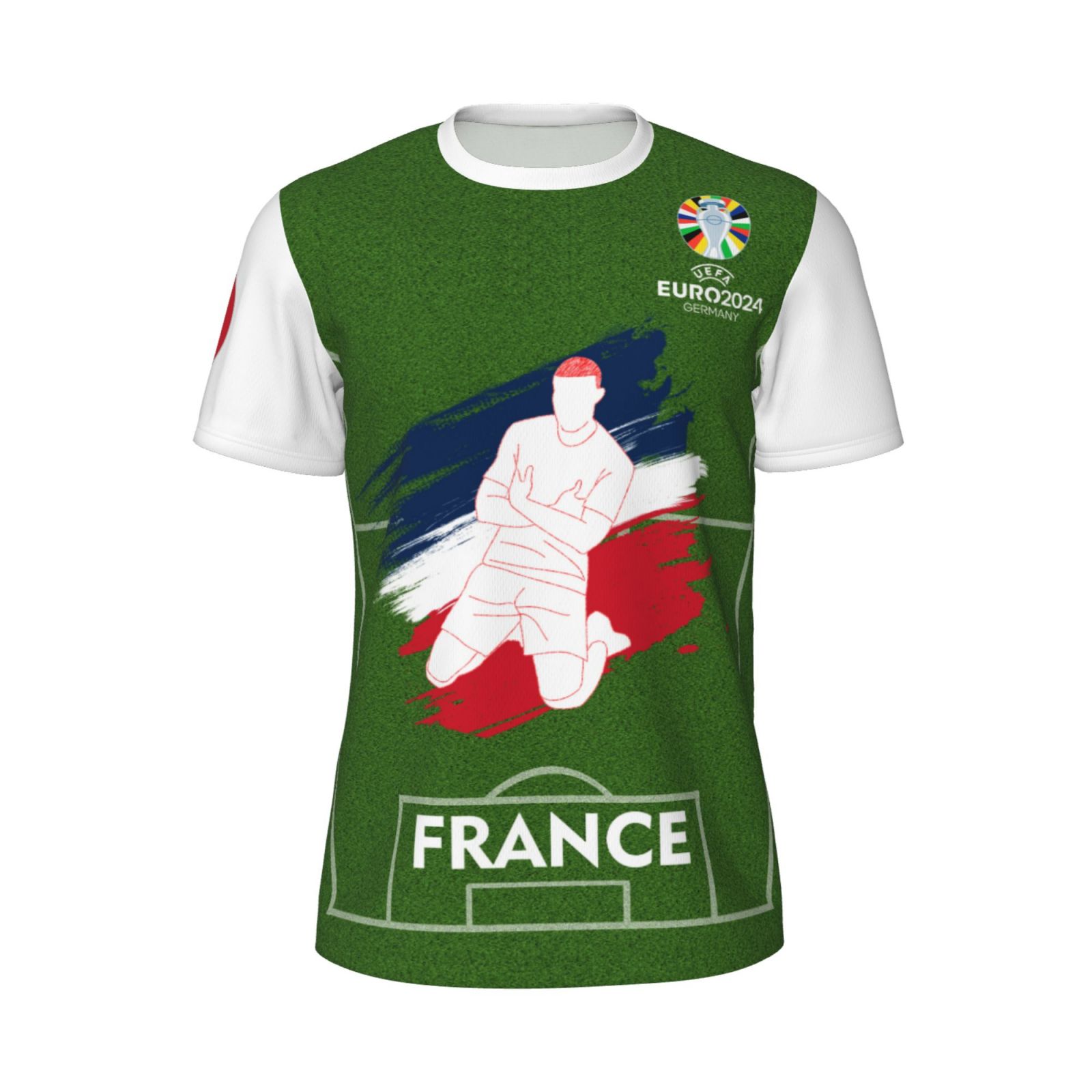 Men's France EURO 2024 Short Sleeved Mesh T-Shirt SMT1703 - Soccerfana