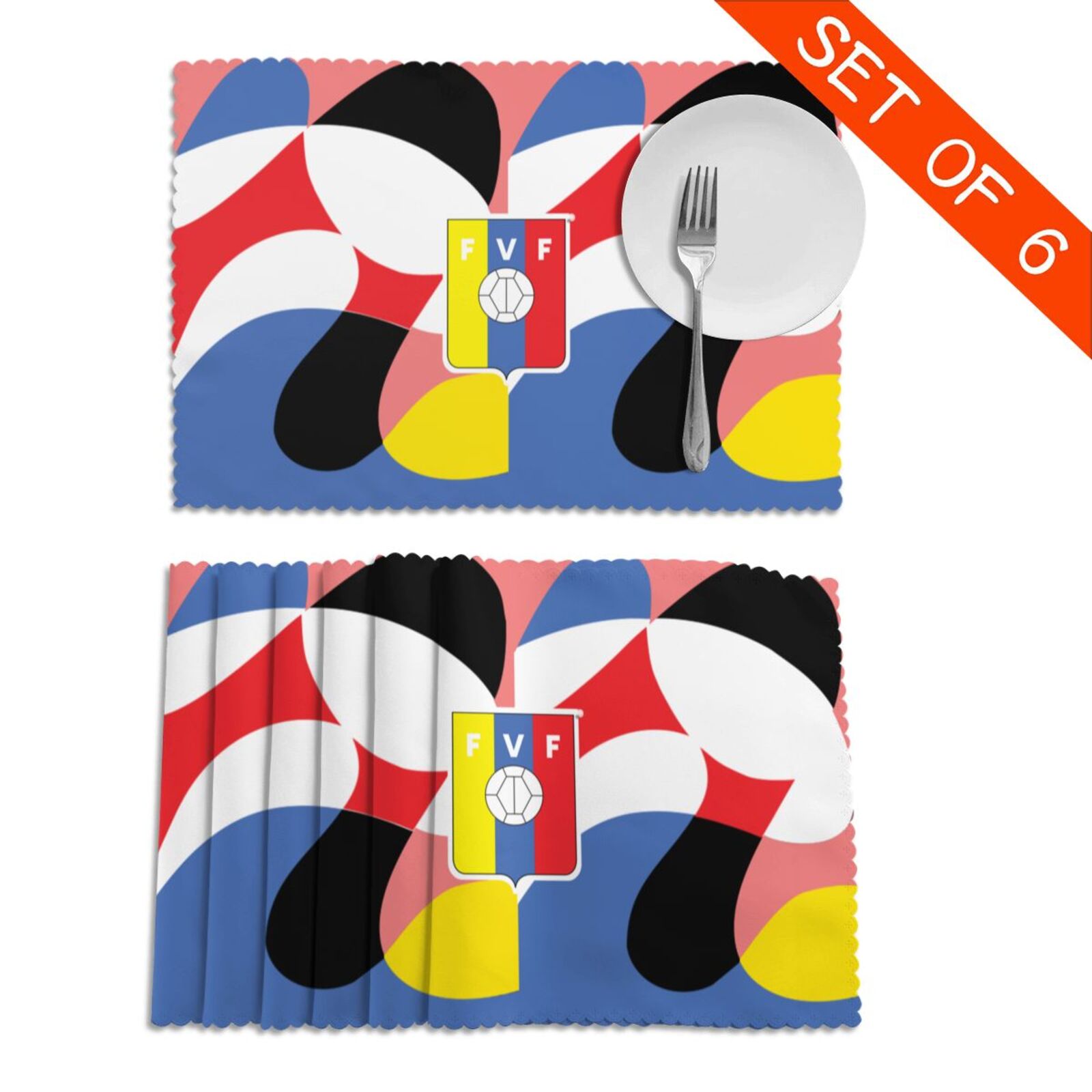 Venezuela Placemat Set Of 6 PFD2042 - Soccerfana