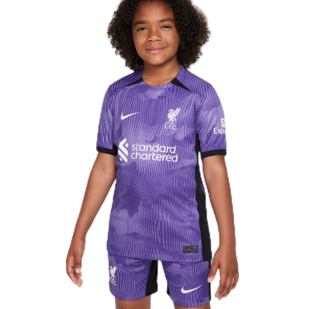Kid's Liverpool Third Jersey+Shorts 23/24 - Soccerfana