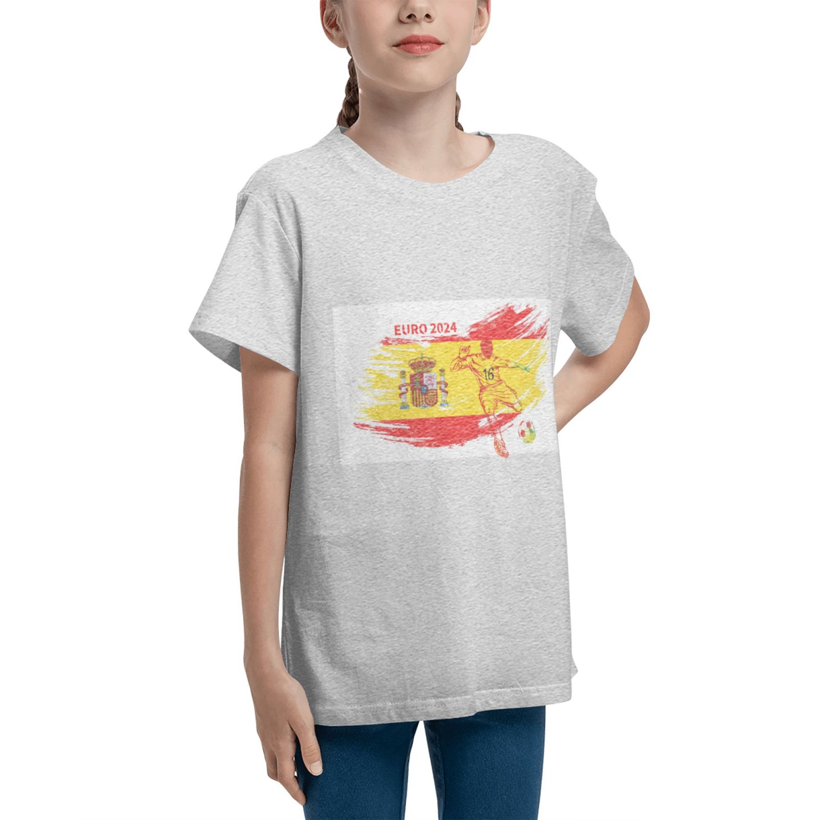 Kid's Spain EURO 2024 Teenage T-shirt TET1758 - Soccerfana