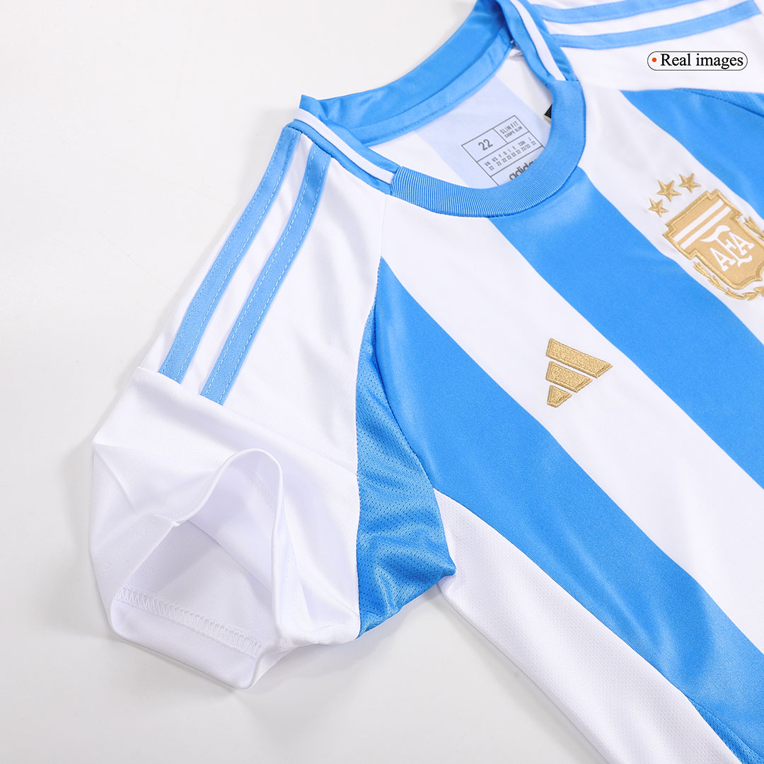 Kid's Argentina Home Jersey+Shorts Copa America 2024 - Soccerfana