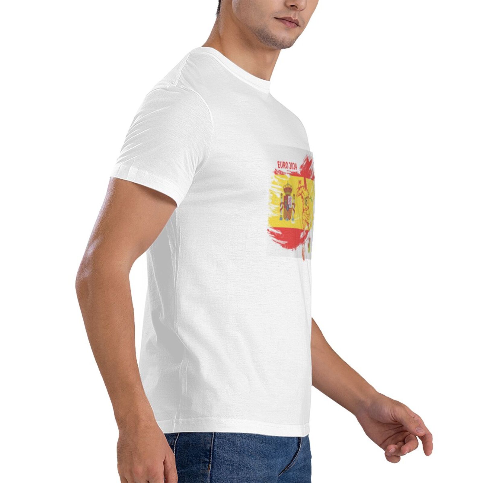 Men's Spain EURO 2024 Basic Short Sleeve T-Shirt BST1753 - Soccerfana