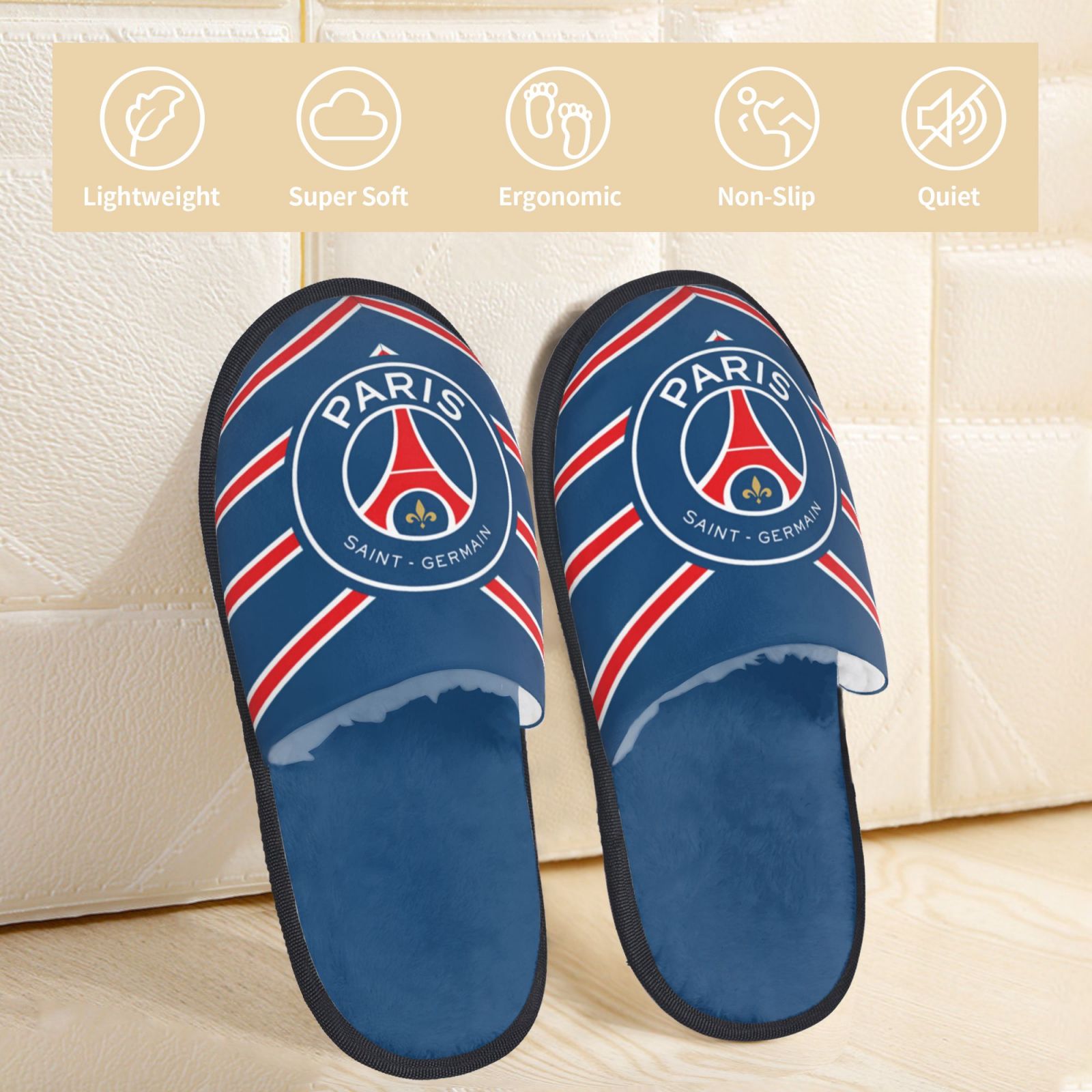 Paris Saint-Germain Cotton Slippers FSP2242 - Soccerfana