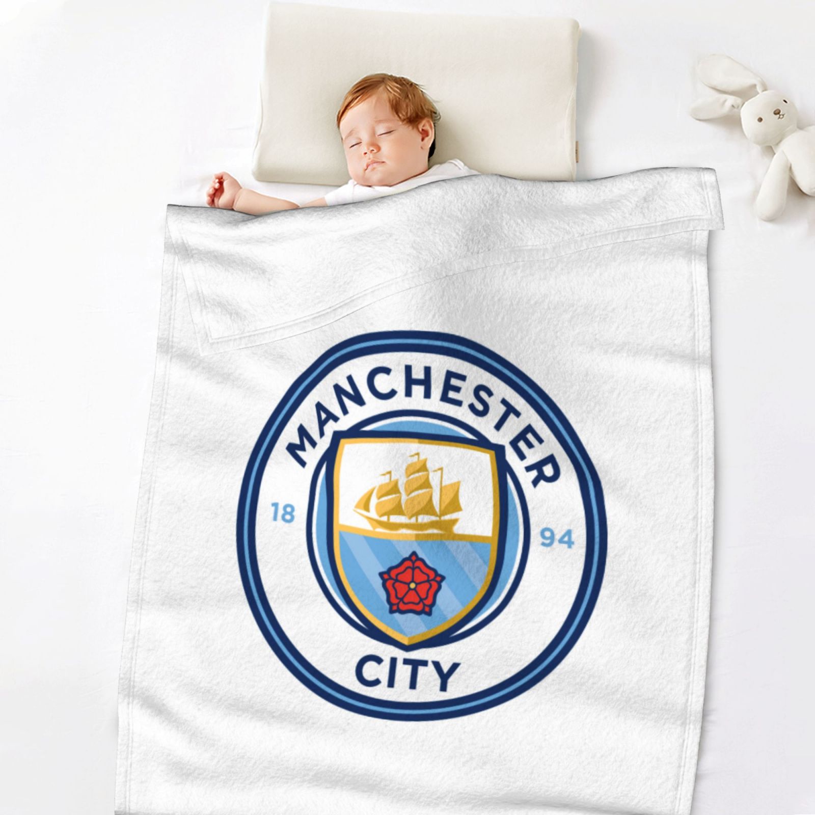 Manchester City Flannel Blanket FLB1596 - Soccerfana