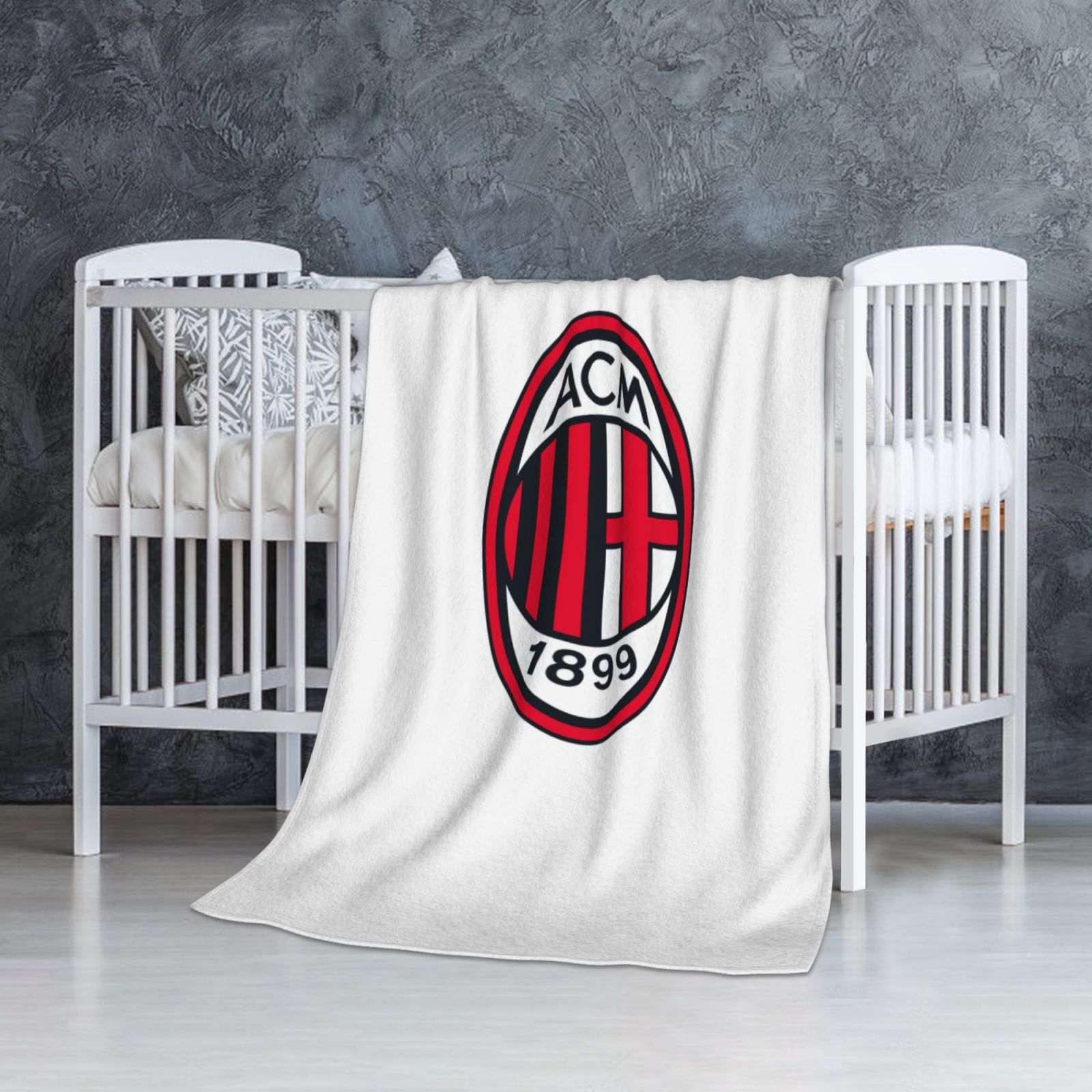 AC Milan Flannel Blanket FLB1600 - Soccerfana