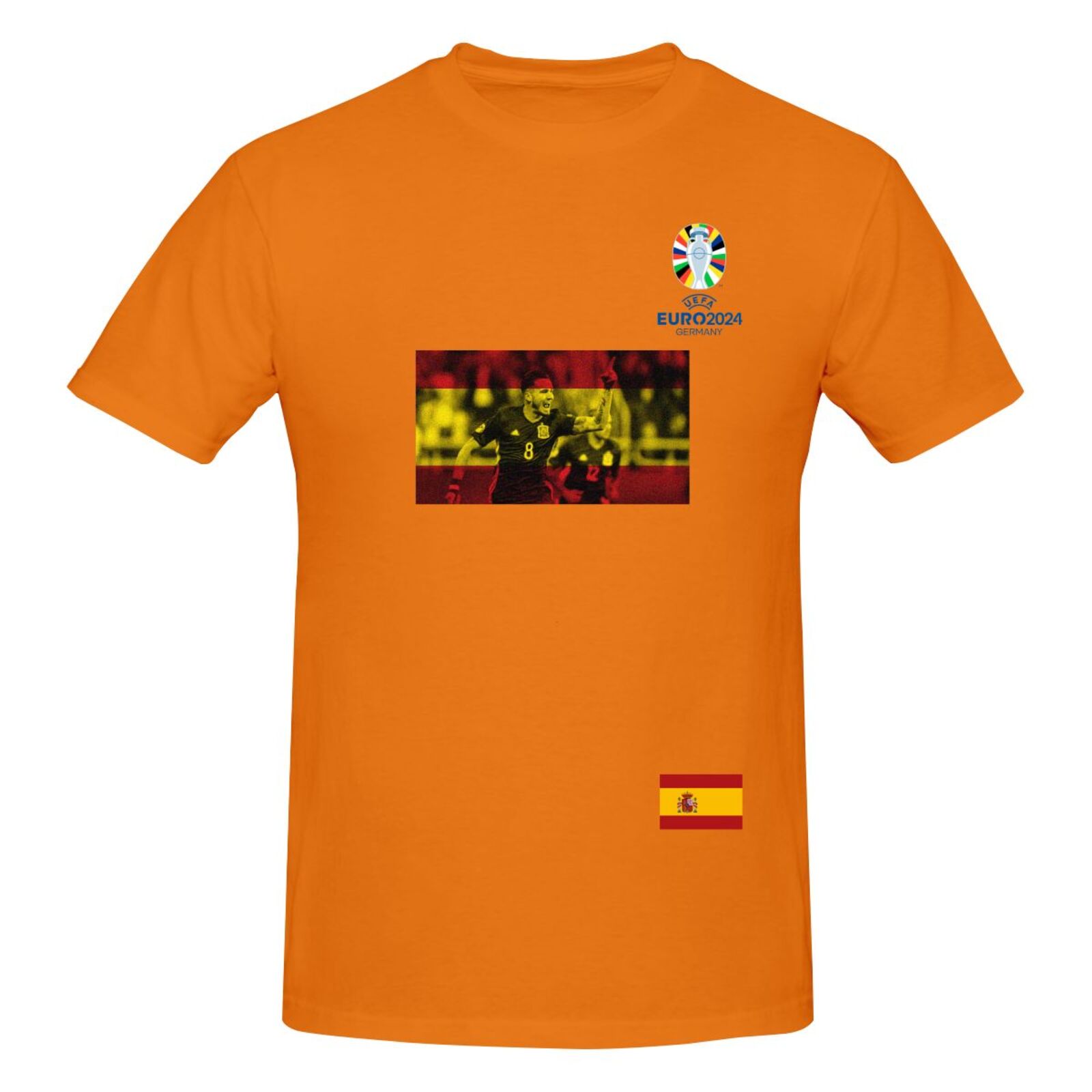 Men's Spain EURO 2024 Basic Short Sleeve T-Shirt BST1739 - Soccerfana