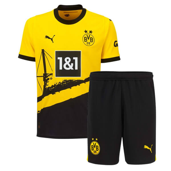 Kid's Borussia Dortmund Home Jersey+Shorts 23/24 - Soccerfana