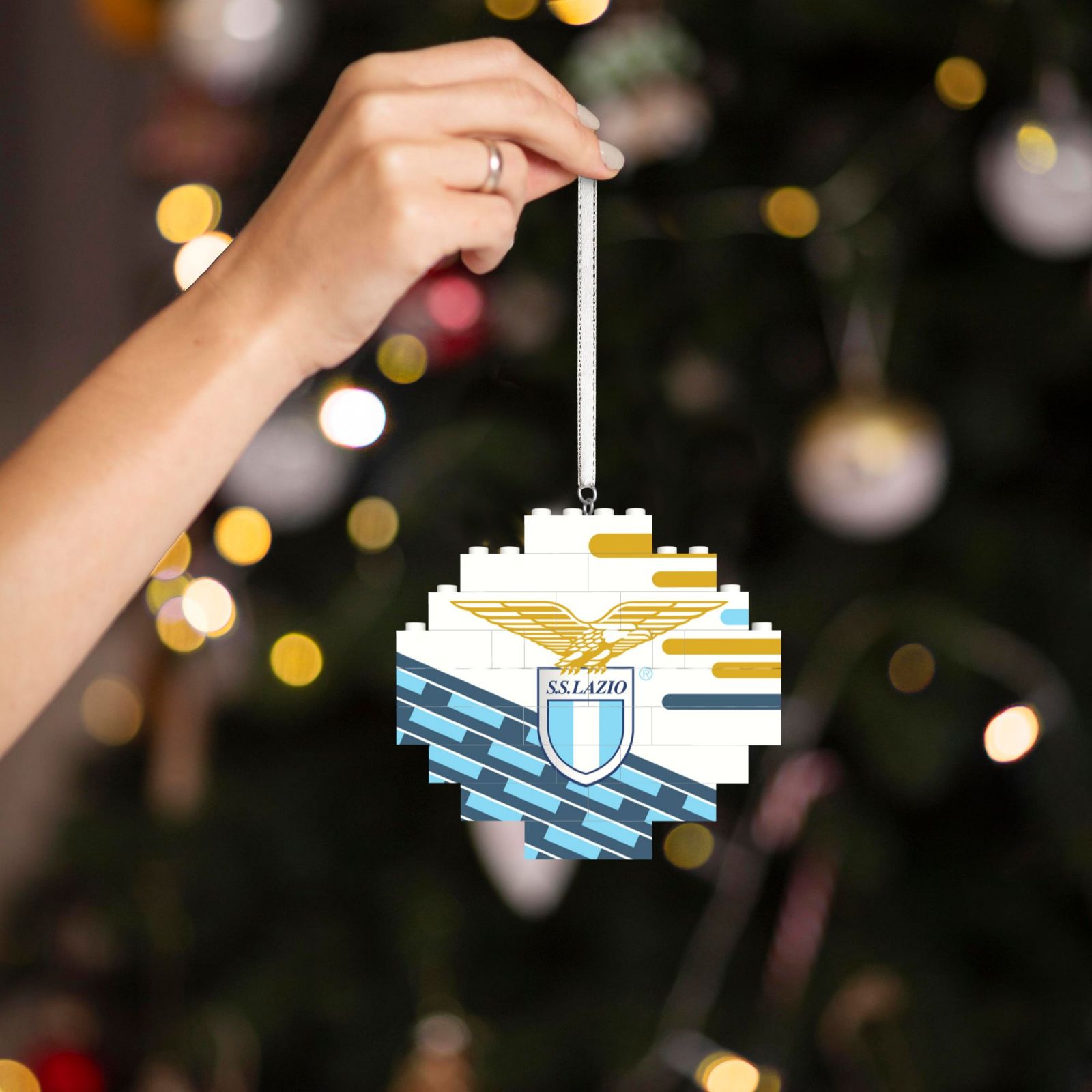 Lazio Building Block Puzzle Ornament BBP2194 - Soccerfana