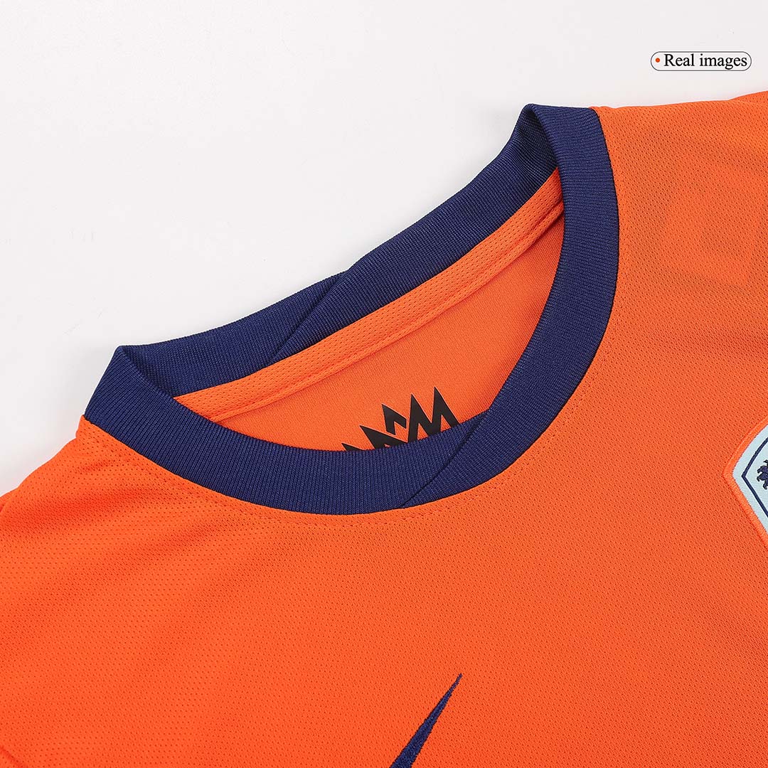 Kid's Netherlands Home Jersey+Shorts EURO 2024 - Soccerfana