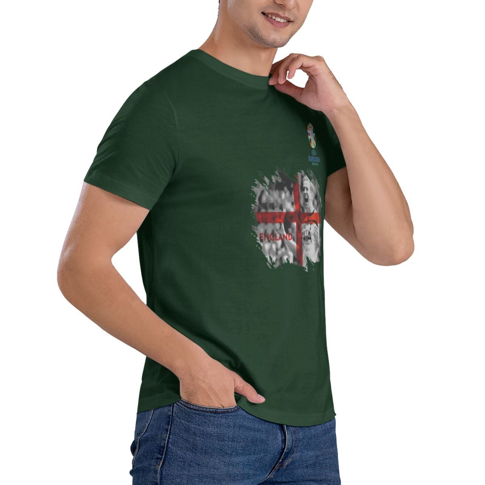 Men's England EURO 2024 Basic Short Sleeve T-Shirt BST1713 - Soccerfana