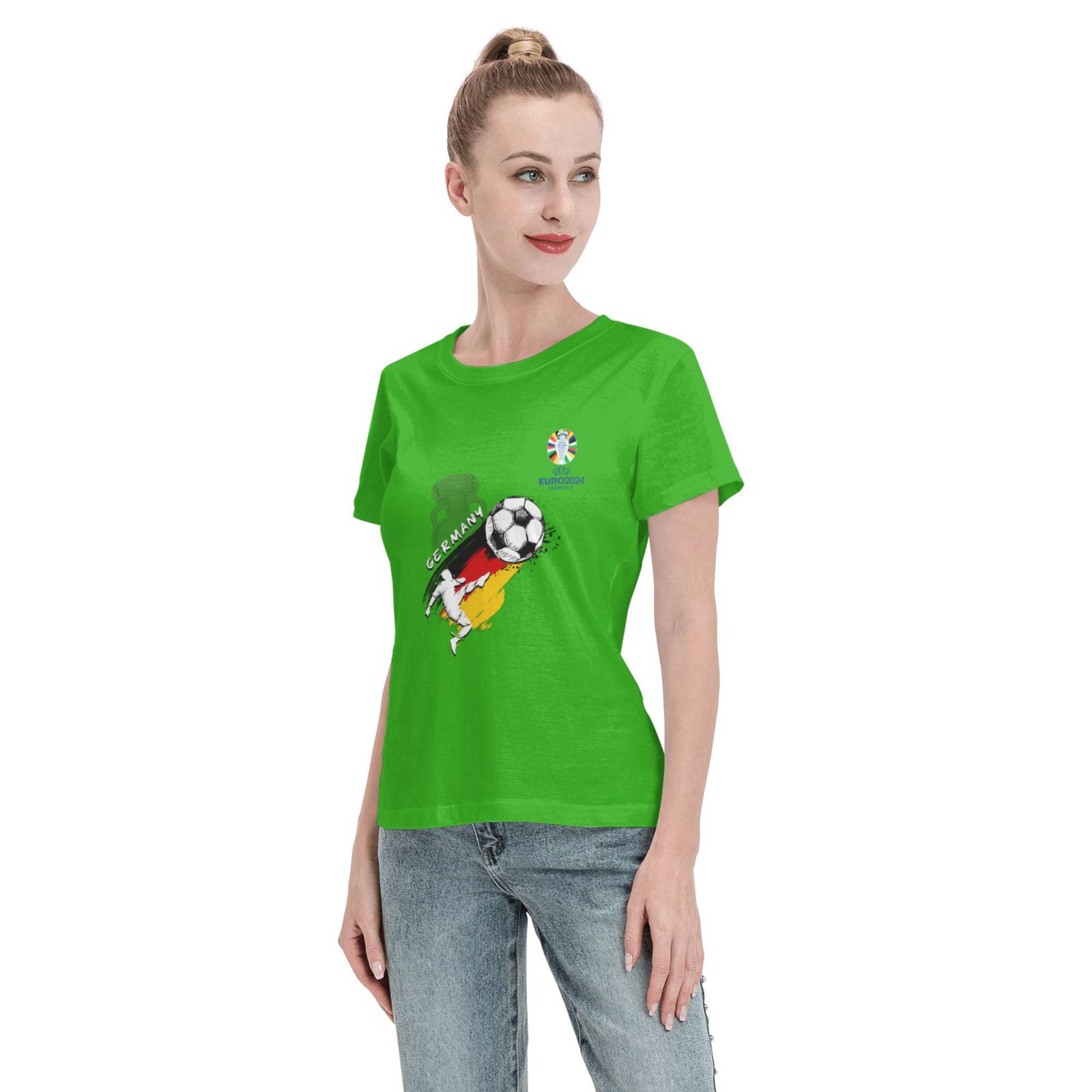 Women's Germany EURO 2024 Basic Short Sleeve T-Shirt WBT1680 - Soccerfana