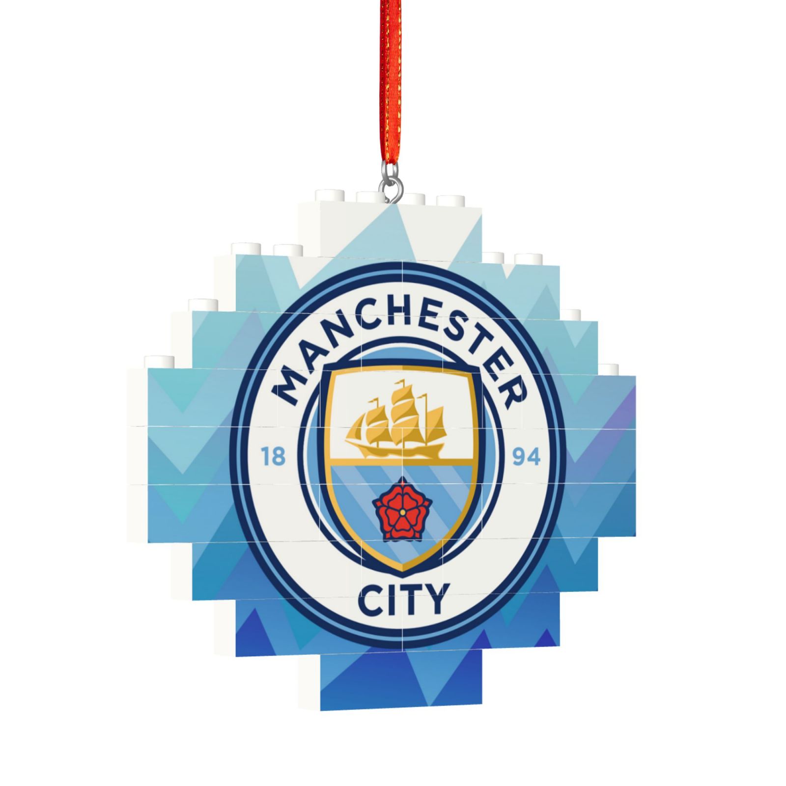 Manchester City Building Block Puzzle Ornament BBP2176 - Soccerfana