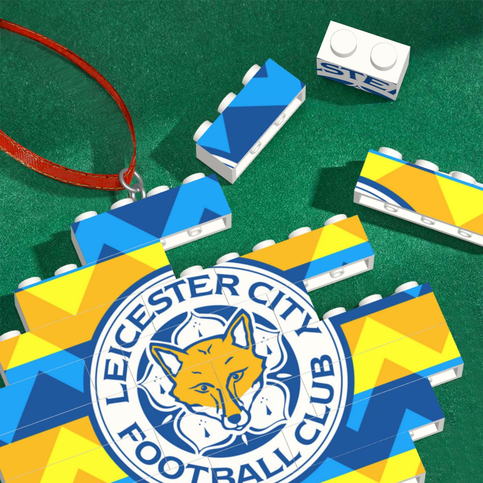 Leicester City Building Block Puzzle Ornament BBP2111 - Soccerfana
