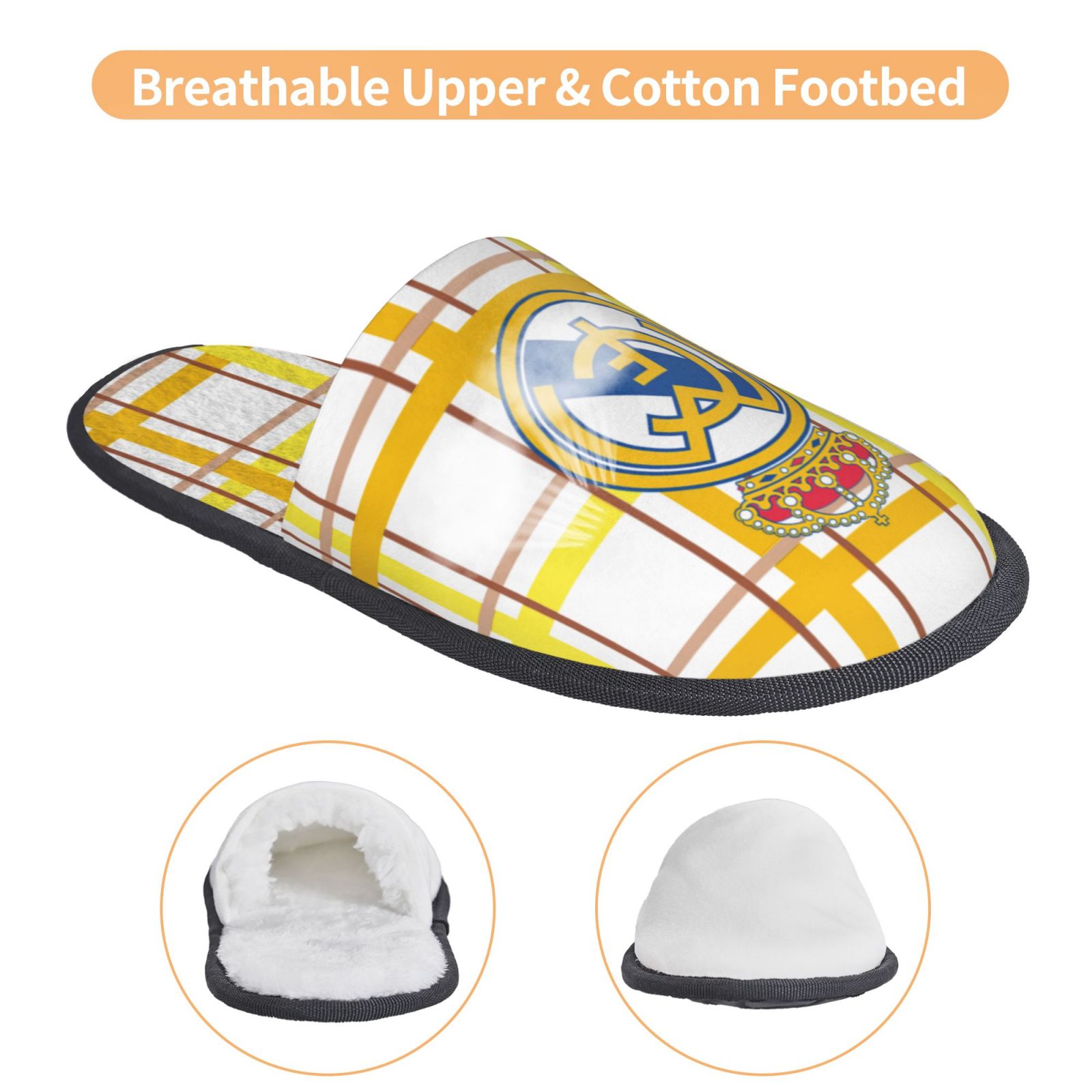 Real Madrid Cotton Slippers FSP2228 - Soccerfana