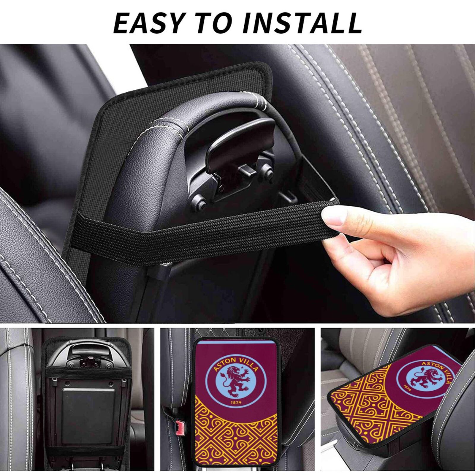 Aston Villa Car Handrail Box Cushion CHC2586 - Soccerfana