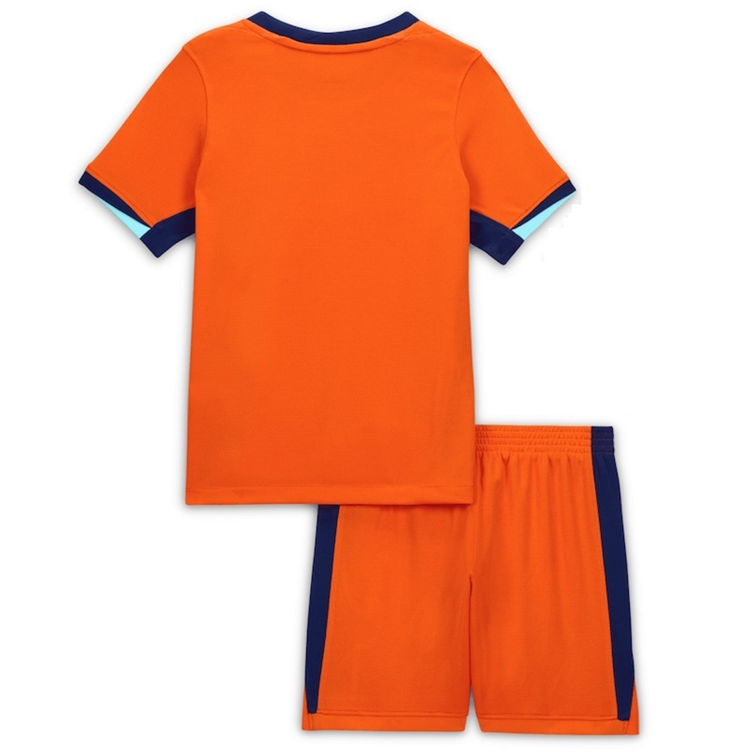 Kid's Netherlands Home Jersey+Shorts EURO 2024 - Soccerfana