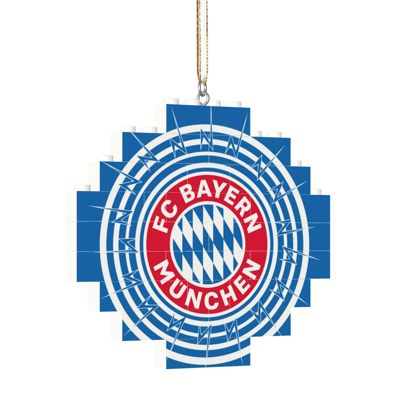 Bayern Munich Building Block Puzzle Ornament BBP2192 - Soccerfana