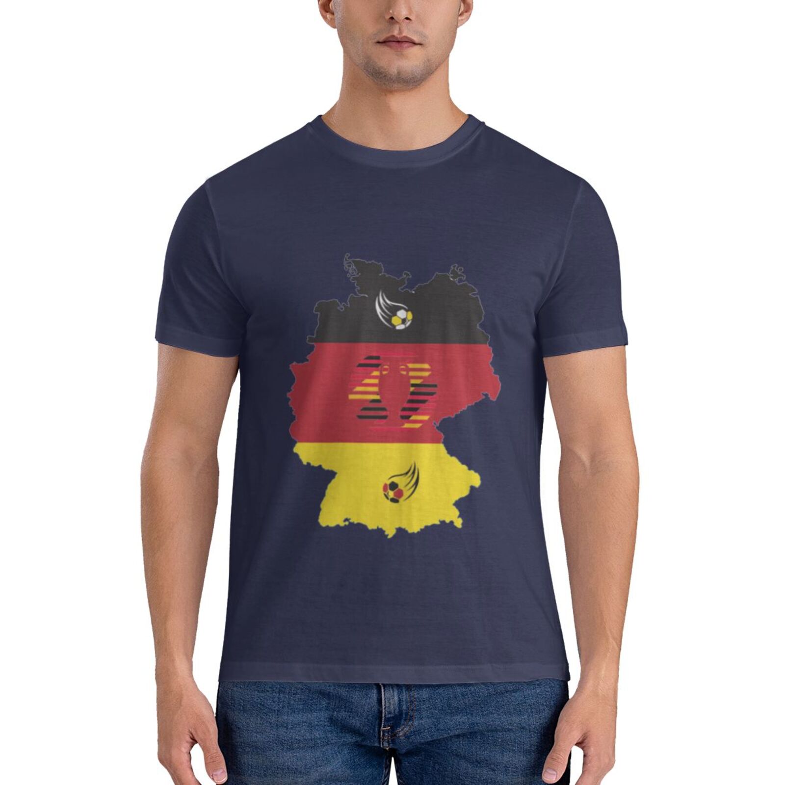 Men's Germany EURO 2024 Basic Short Sleeve T-Shirt BST1770 - Soccerfana