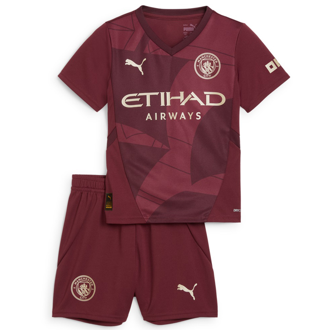 Kid's Manchester City Third Jersey+Shorts 2024/25 - Soccerfana