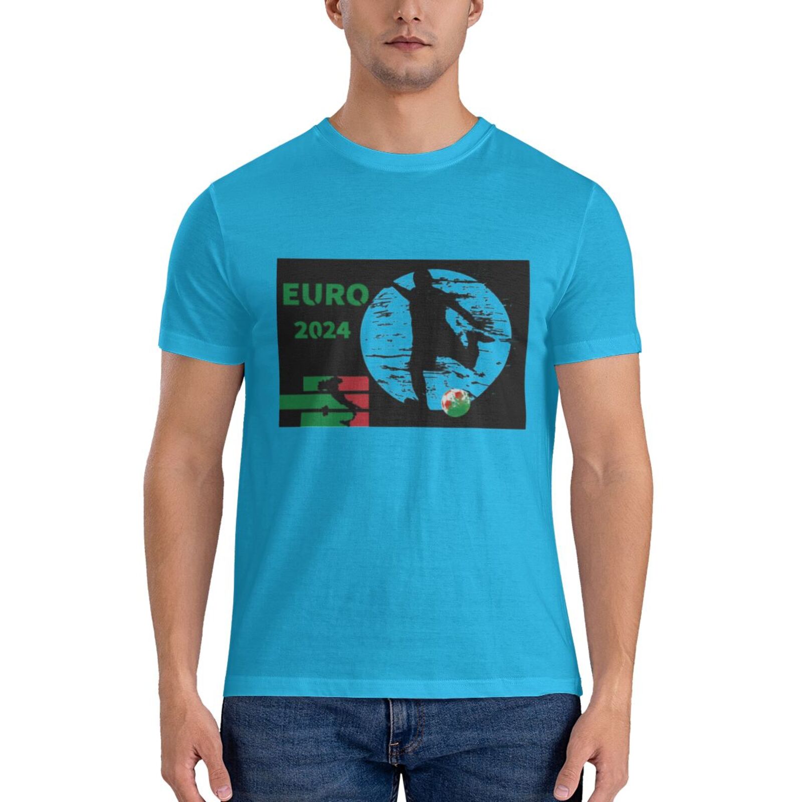 Men's Italy EURO 2024 Basic Short Sleeve T-Shirt BST1751 - Soccerfana