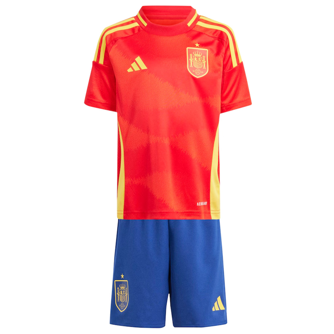 Kid's Spain Home Jersey+Shorts EURO 2024 - Soccerfana