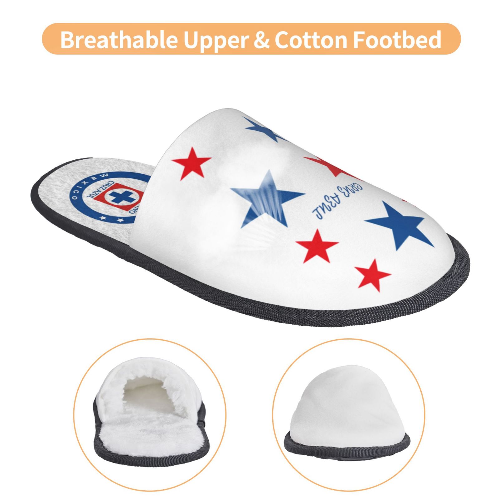 Cruz Azul Cotton Slippers FSP2210 - Soccerfana