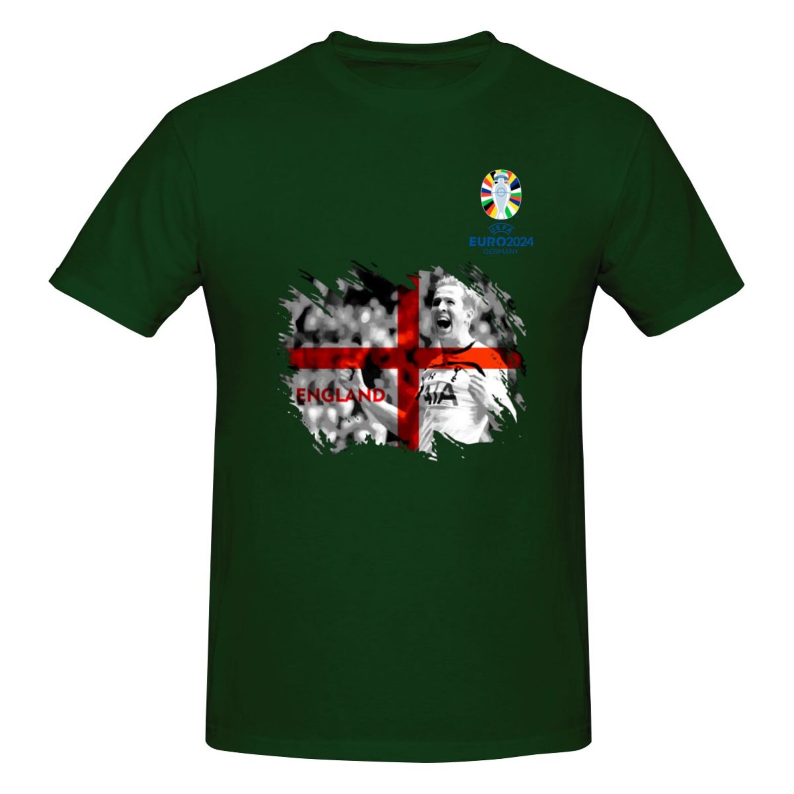 Men's England EURO 2024 Basic Short Sleeve T-Shirt BST1713 - Soccerfana