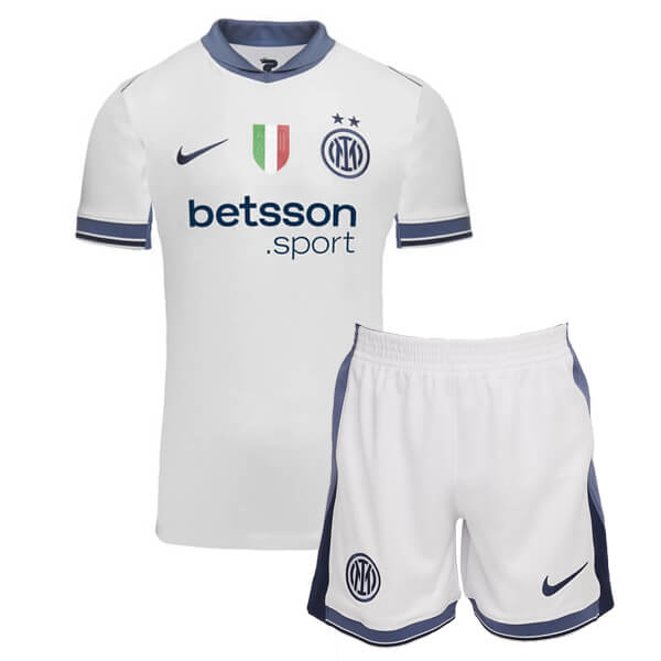 Kid's Inter Milan Away Jersey+Shorts 2024/25 - Soccerfana